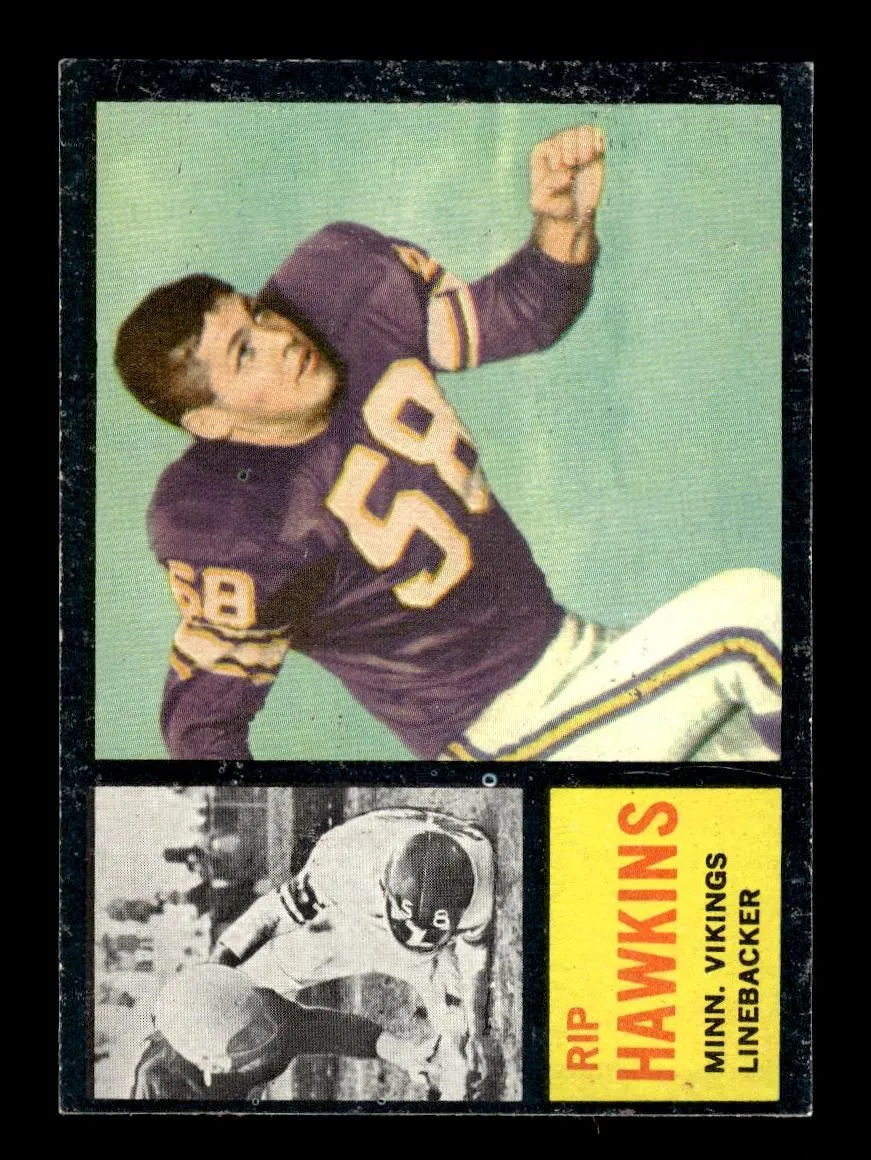 1962 Topps #98 Rip Hawkins Minnesota Vikings EXMT 10013127