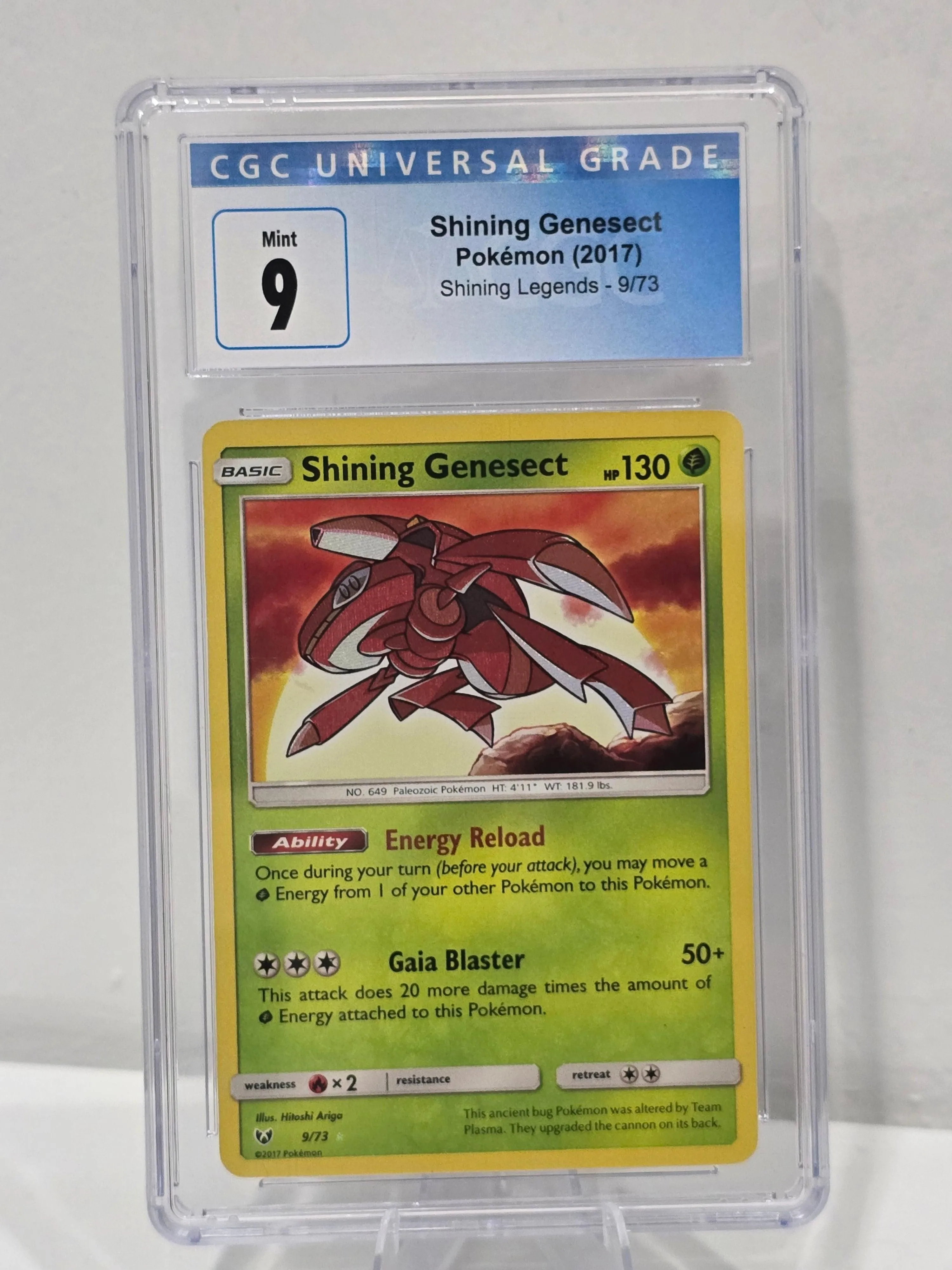 Shining Genesect #9/73 — Shining Legends (2017) — CGC 9 Mint | Graded Pokémon TCG Card