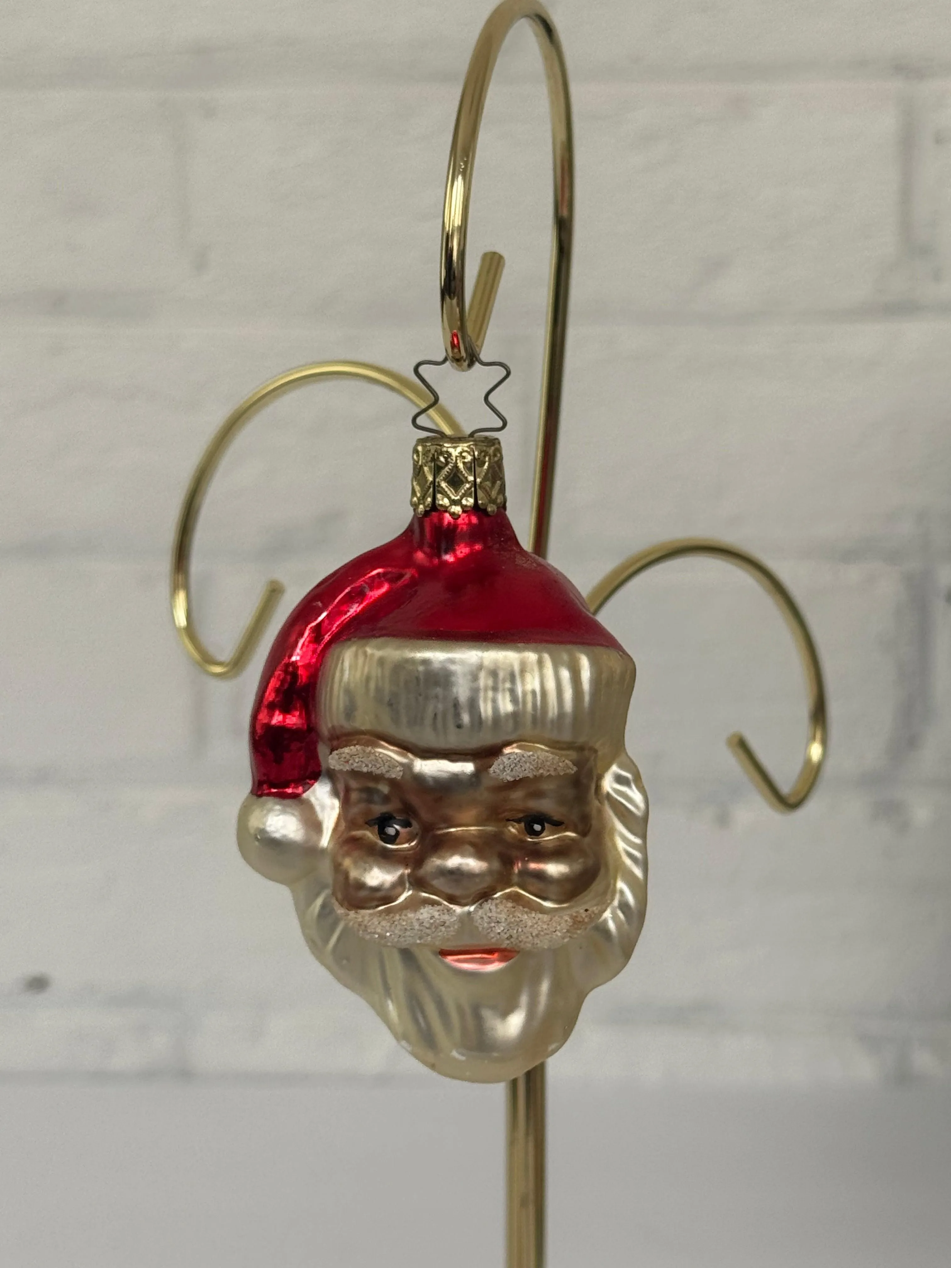 Vintage Christopher Radko Santa Face Blown Glass Christmas Ornament – Made in Germany