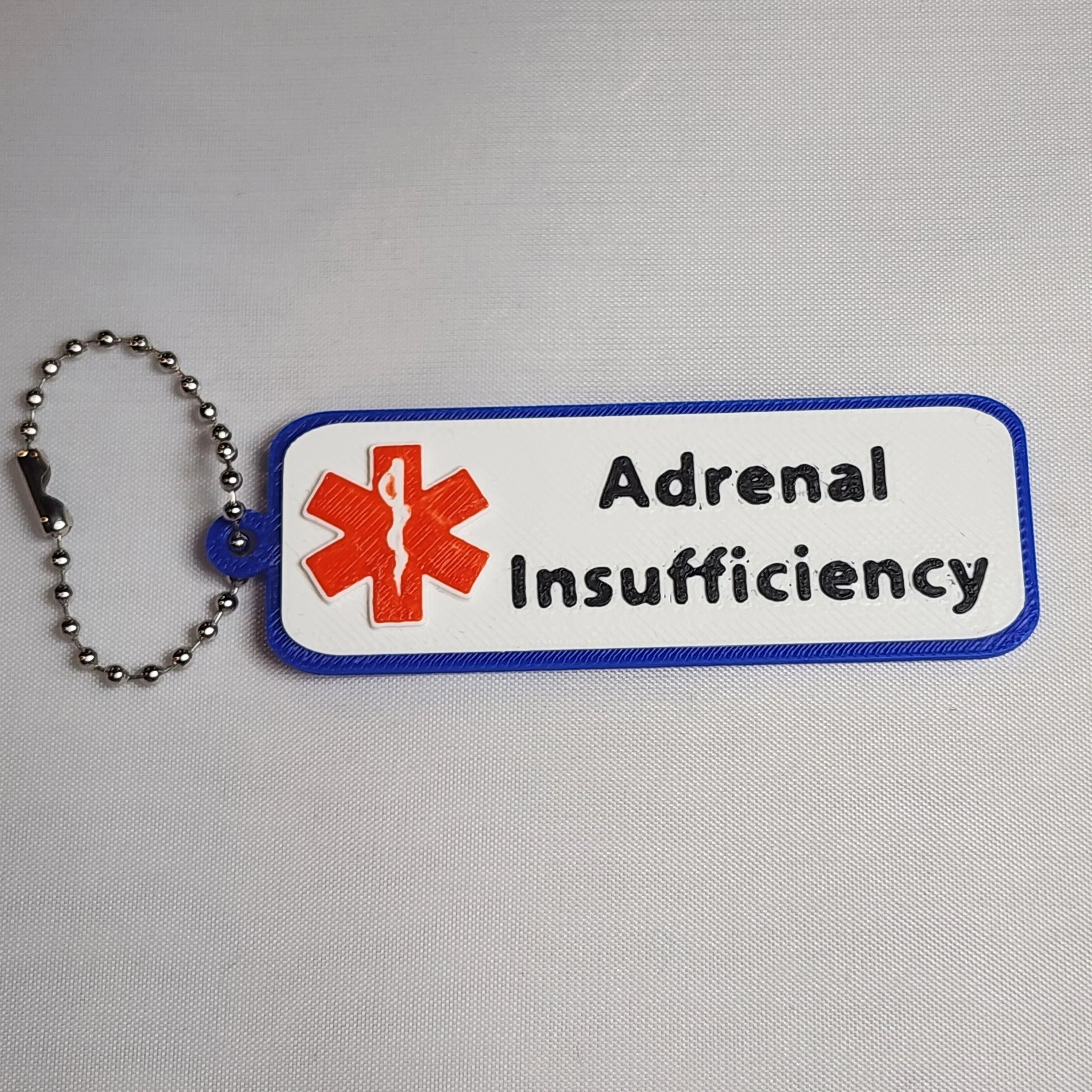 3D Printed Medical Alert Keychain/Pendant
