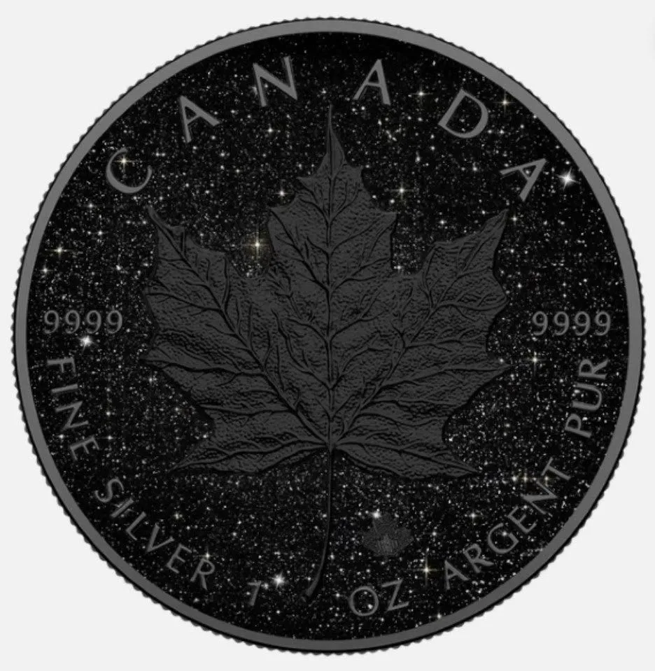2026 Canada Maple Leaf Triple Black Diamond Edition 1 oz .999 Silver Coin