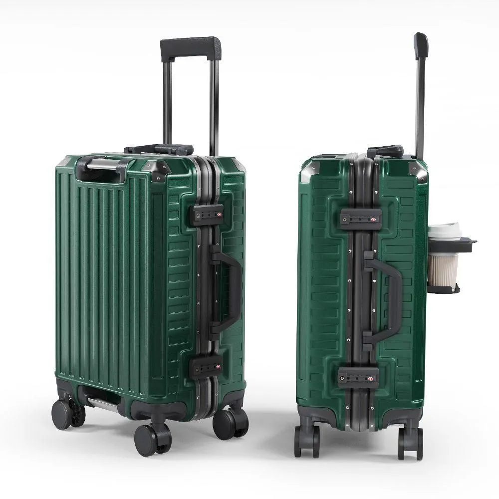New Without Tags - Zipperless Luggage 20/28 Inch with Aluminum Frame TSA Approved Hard
