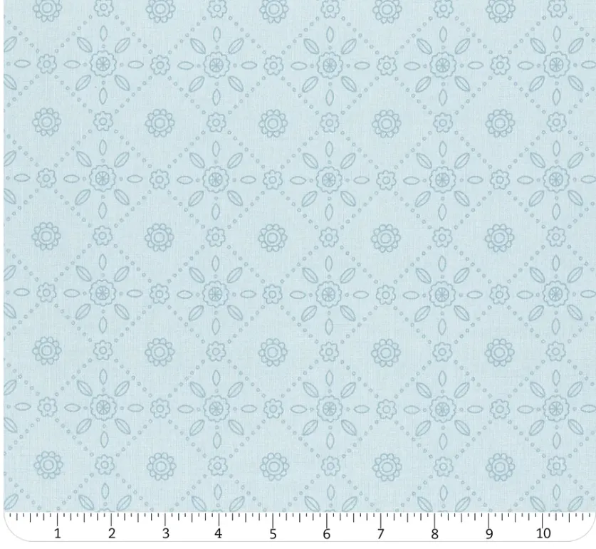 Folk Tile Blue Little Darlin  Riley Blake Designs C16973-BLUE By the Half Yard