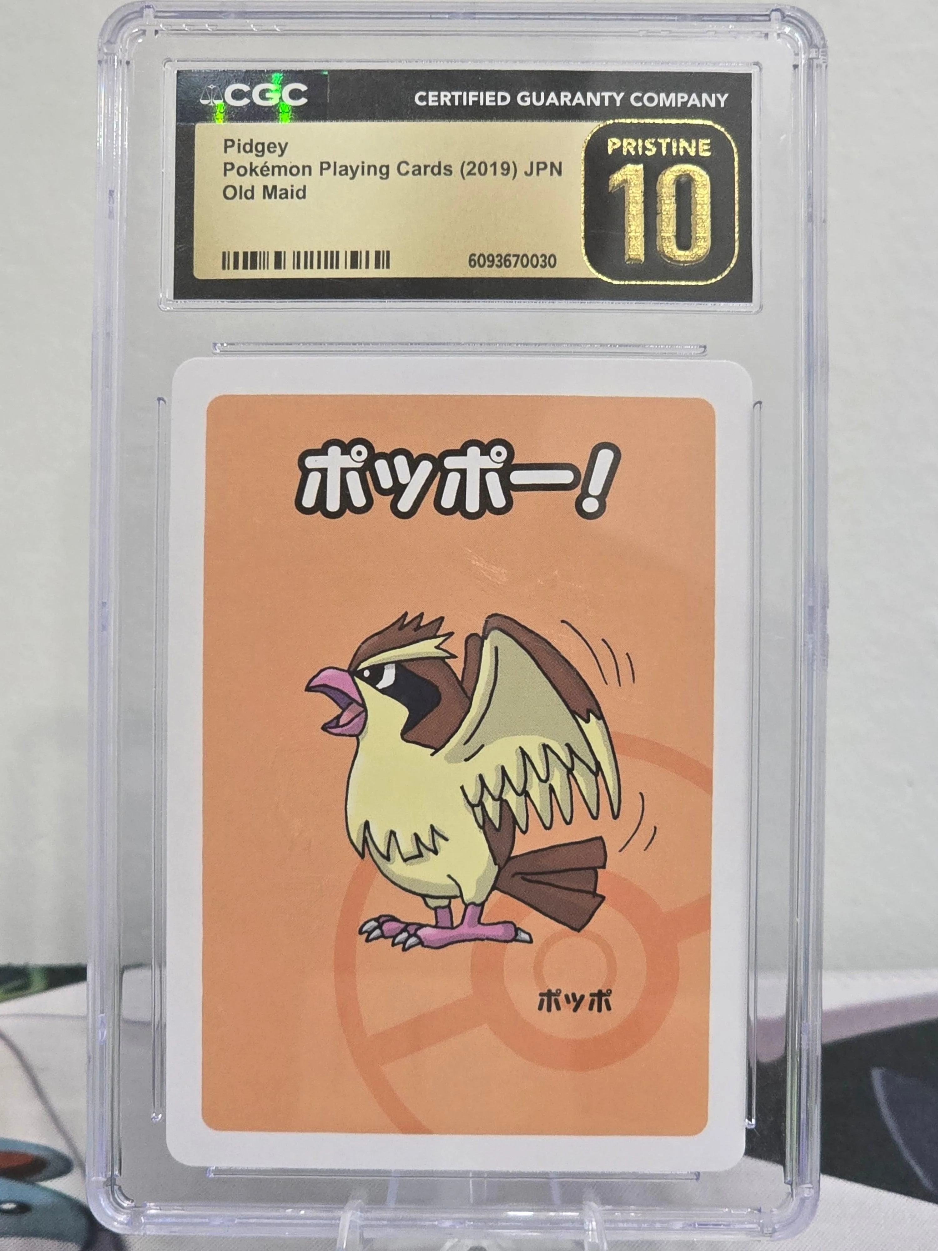 Pidgey — Japanese Pokémon Playing Cards Old Maid (2019) — CGC 10 Pristine