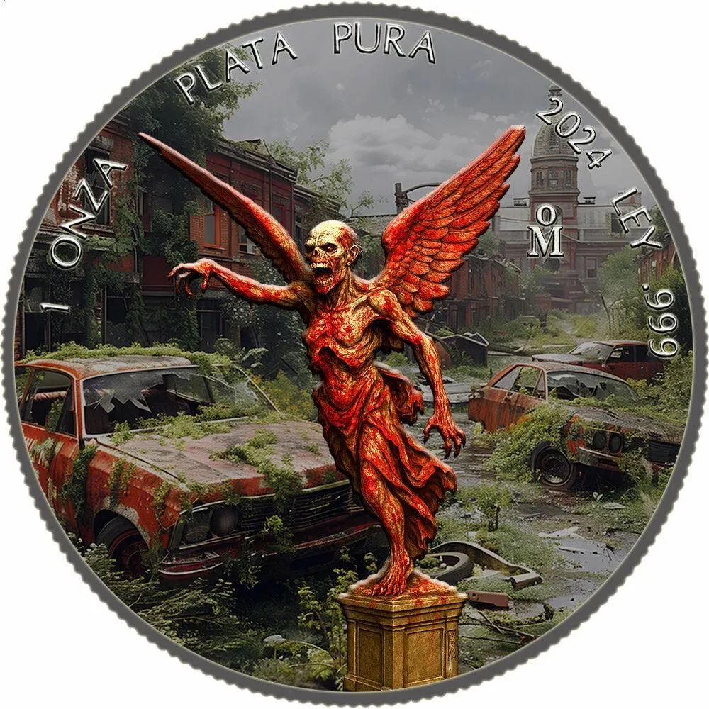 In Stock! 2024 Mexico Zombiertad Apocalypse Edition 1 oz Silver Coin (05/09)