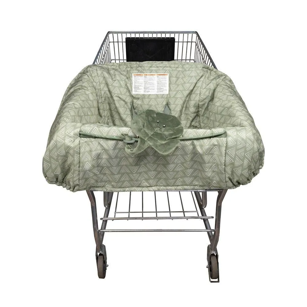 New without Tags - Boppy Shopping Cart Cover - Happy Green Leaf