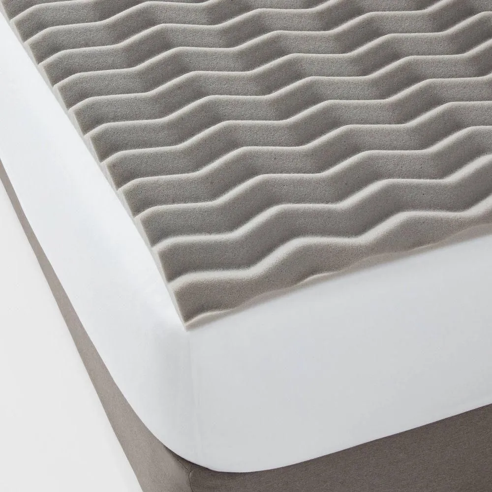 New without box - King Reversible Memory Foam 1.5" Mattress Topper - Room Essentials