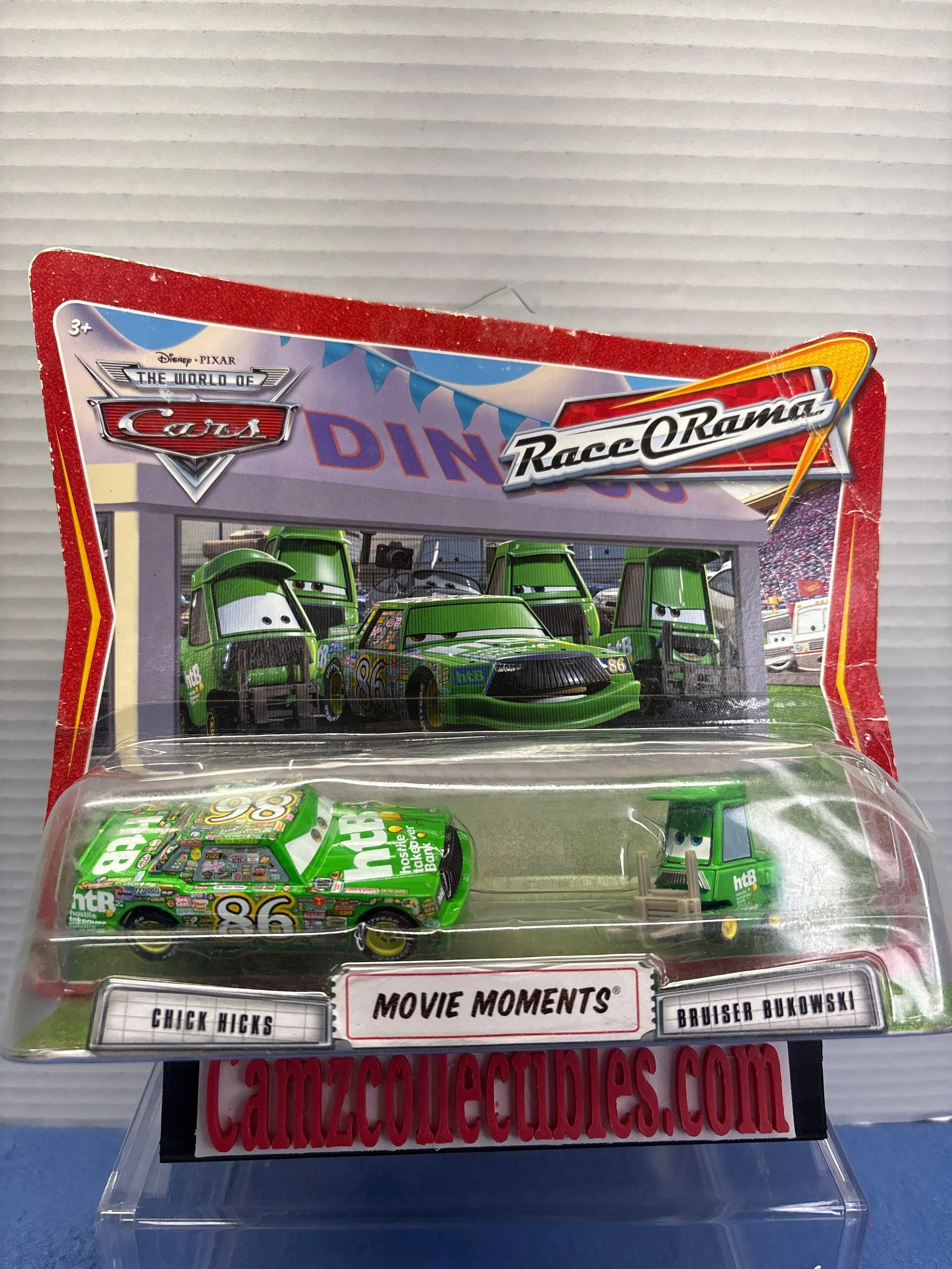 Disney Pixar Cars World of Cars Race O Rama Movie Moments Chick Hicks and Brusier Bukowski