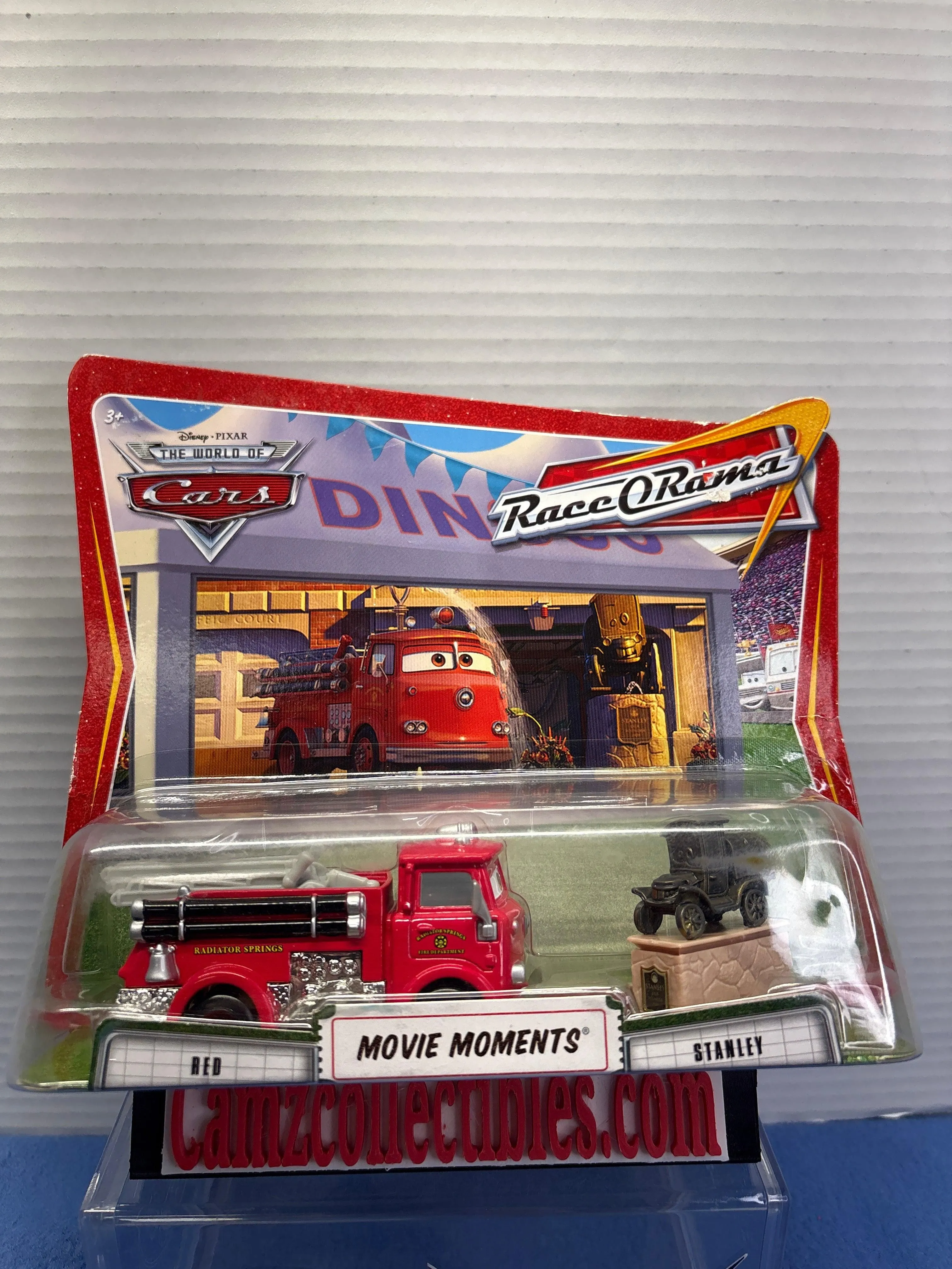 Disney Pixar Cars World of Cars Race O Rama Movie Moments Red and Stanley (corner dings)