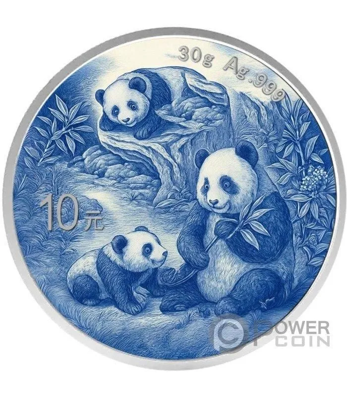 In Stock! PORCELAIN PANDAS Silver Coin 10 Yuan China 2025 (100 Mintage)
