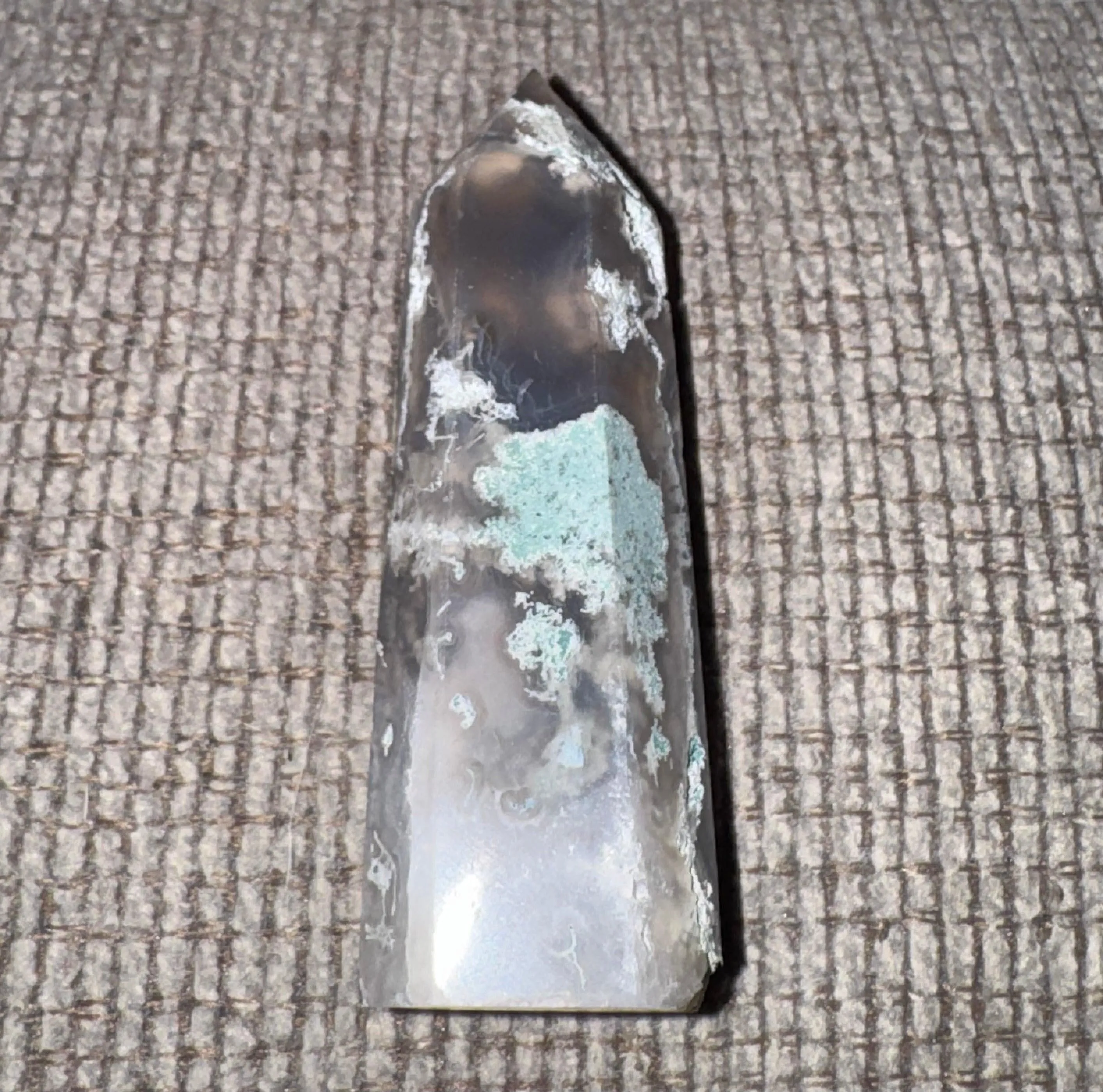 Moss Agate Tower- 3 Inch