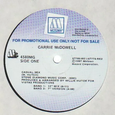 Carrie McDowell - Casual Sex (12", Promo)