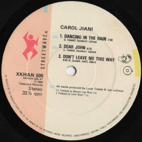 Carol Jiani - Dancing In The Rain (LP, Album)