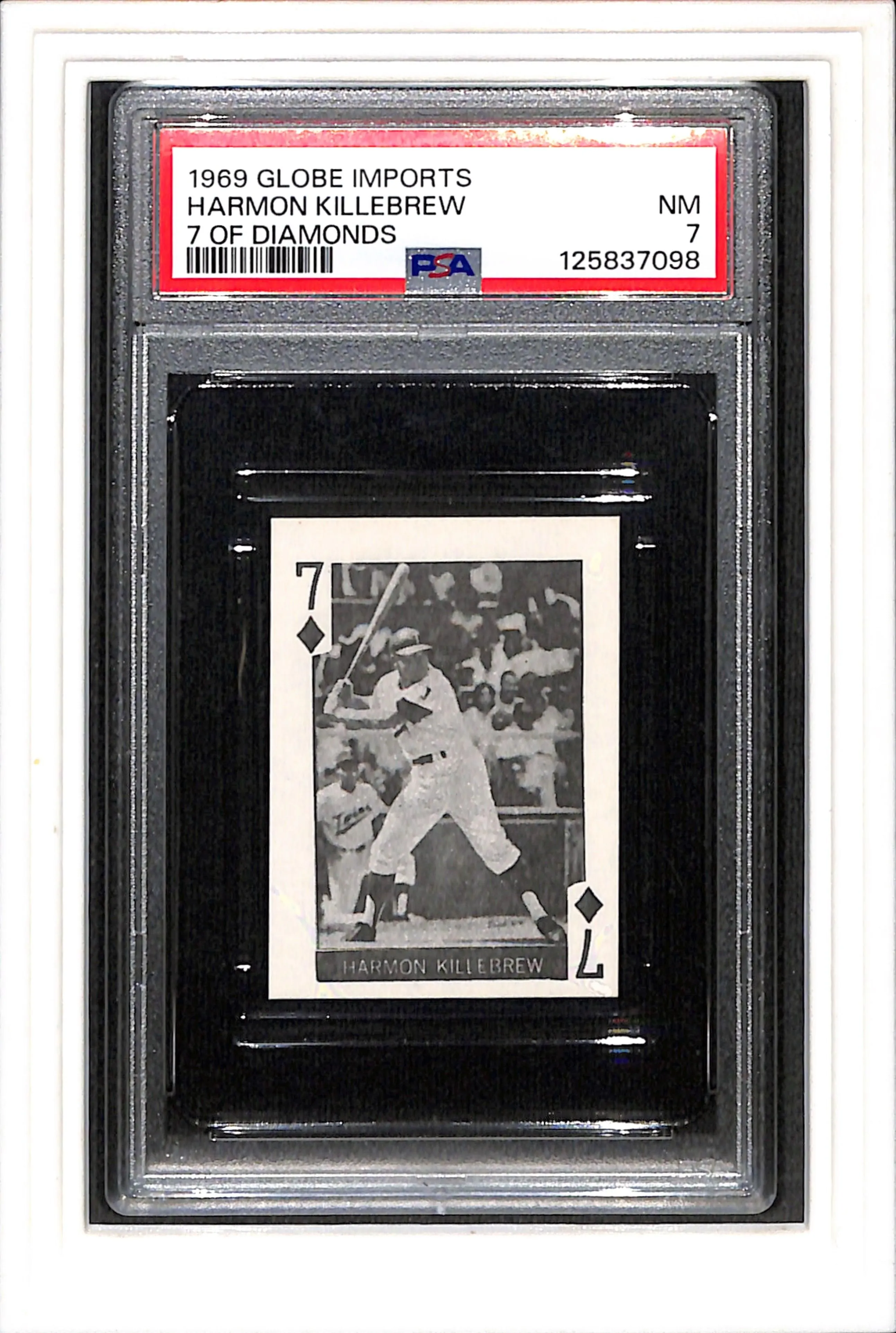 1969 Globe Imports Harmon Killebrew 7 Of Diamonds PSA 7 SN 125837098