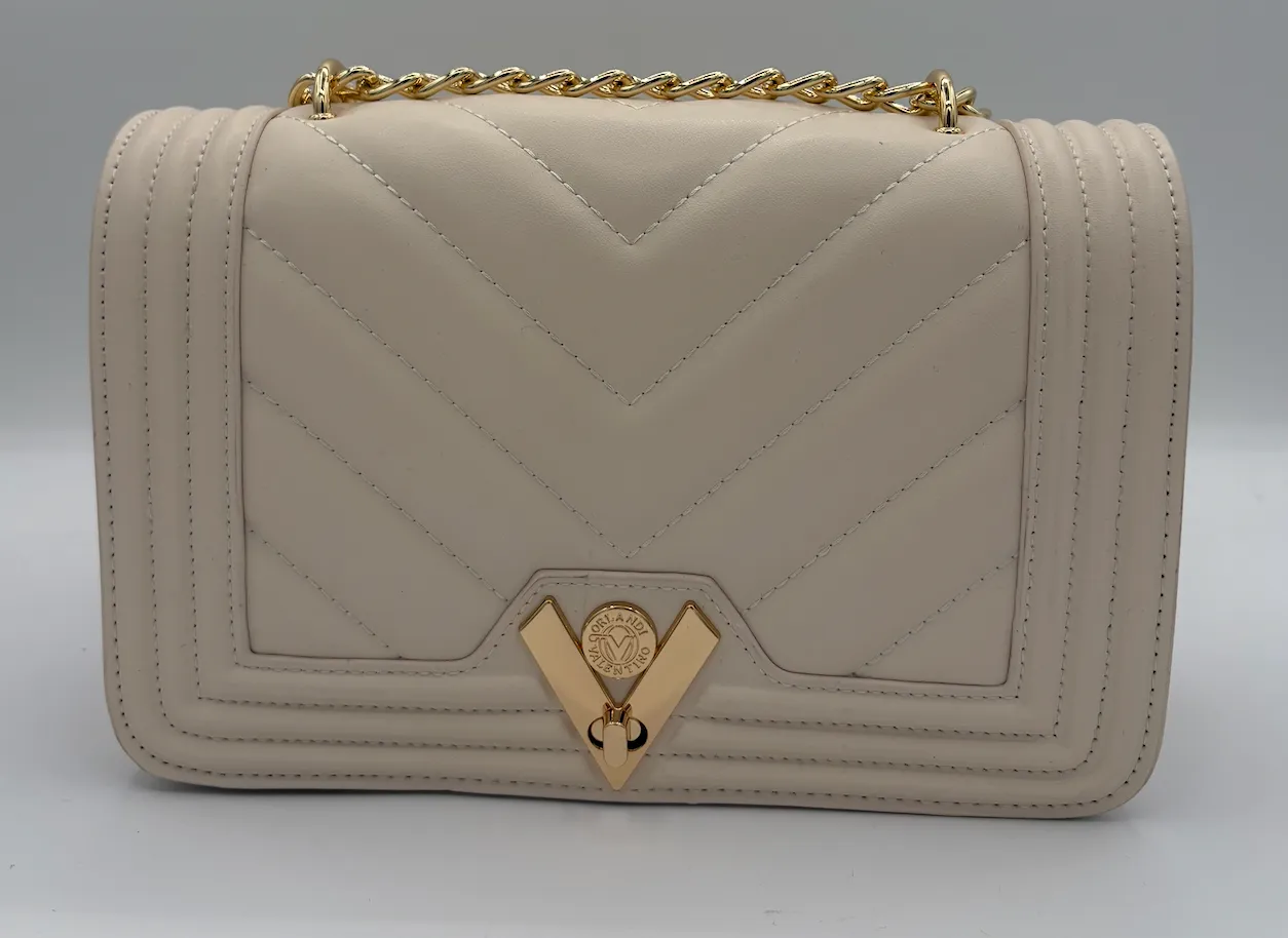!!FINAL FEW! VALENTINO ORLANDI CHEVRON CROSSBODY - WHITE