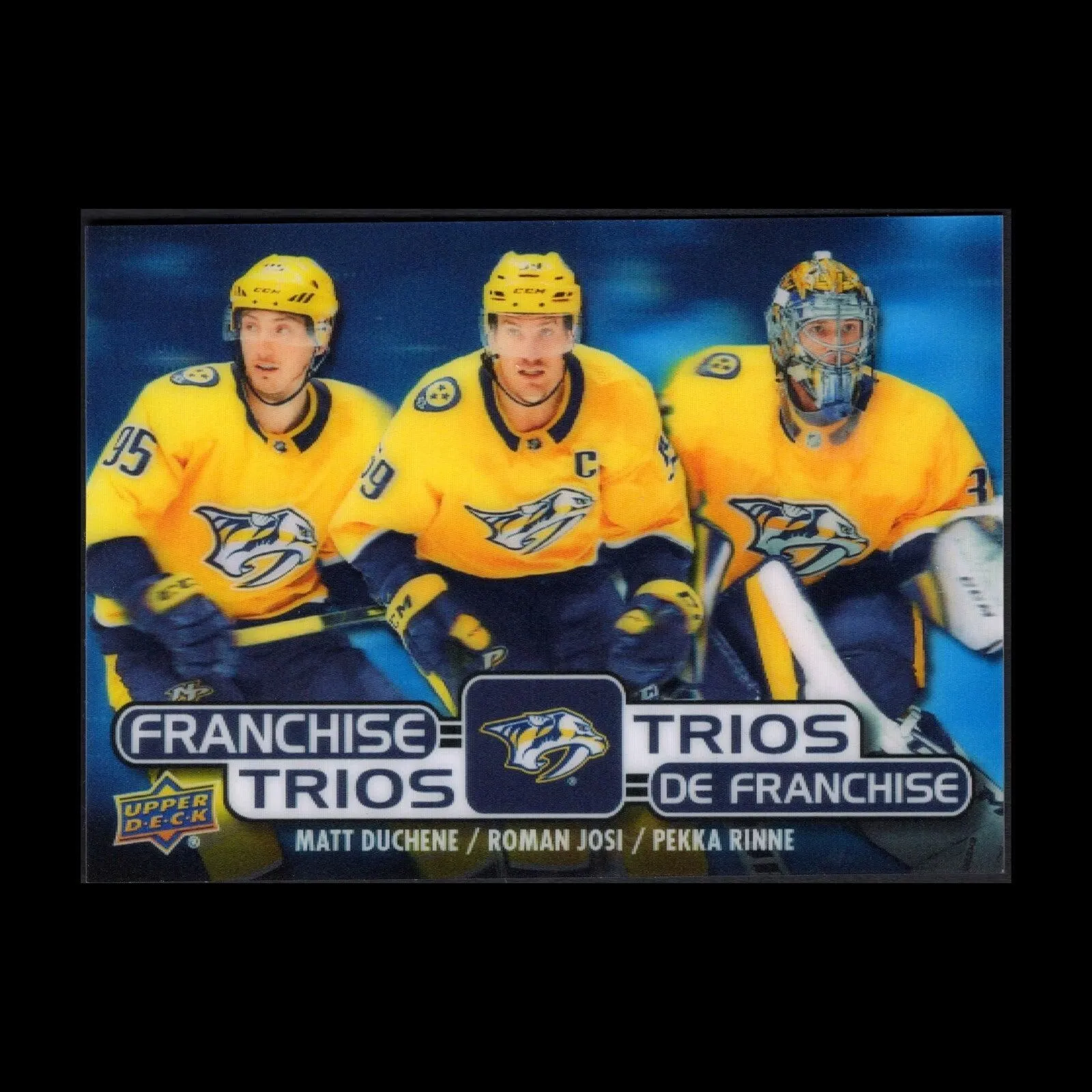 2020-21 UD TimHortons MATT DUSCHENE/ROMAN JOSI/PEKKA RINNE #T-19 Franchise Trios