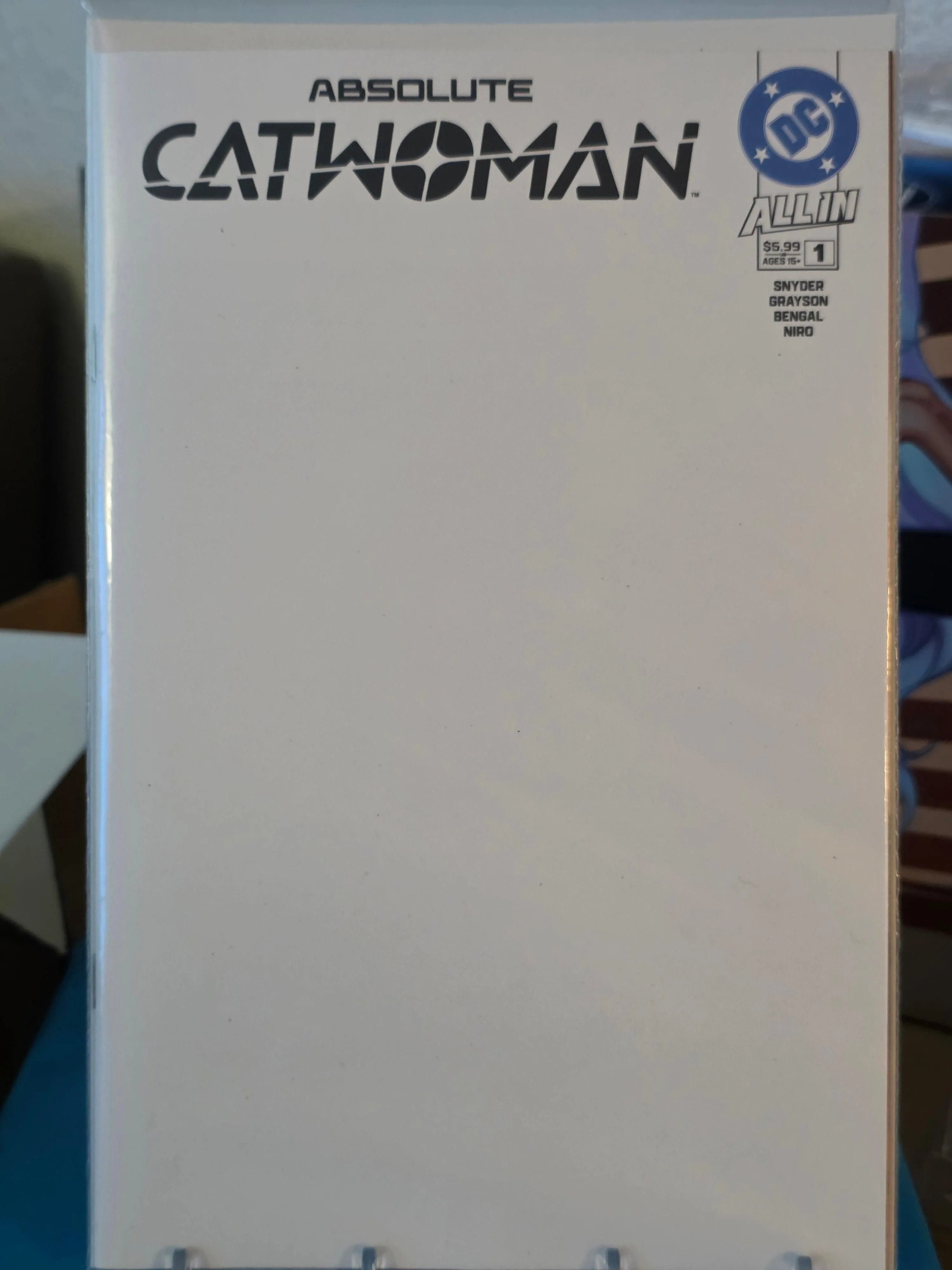 Absolute Catwoman #1 Blank Sketch Cover Variant DC All In First Printing NM