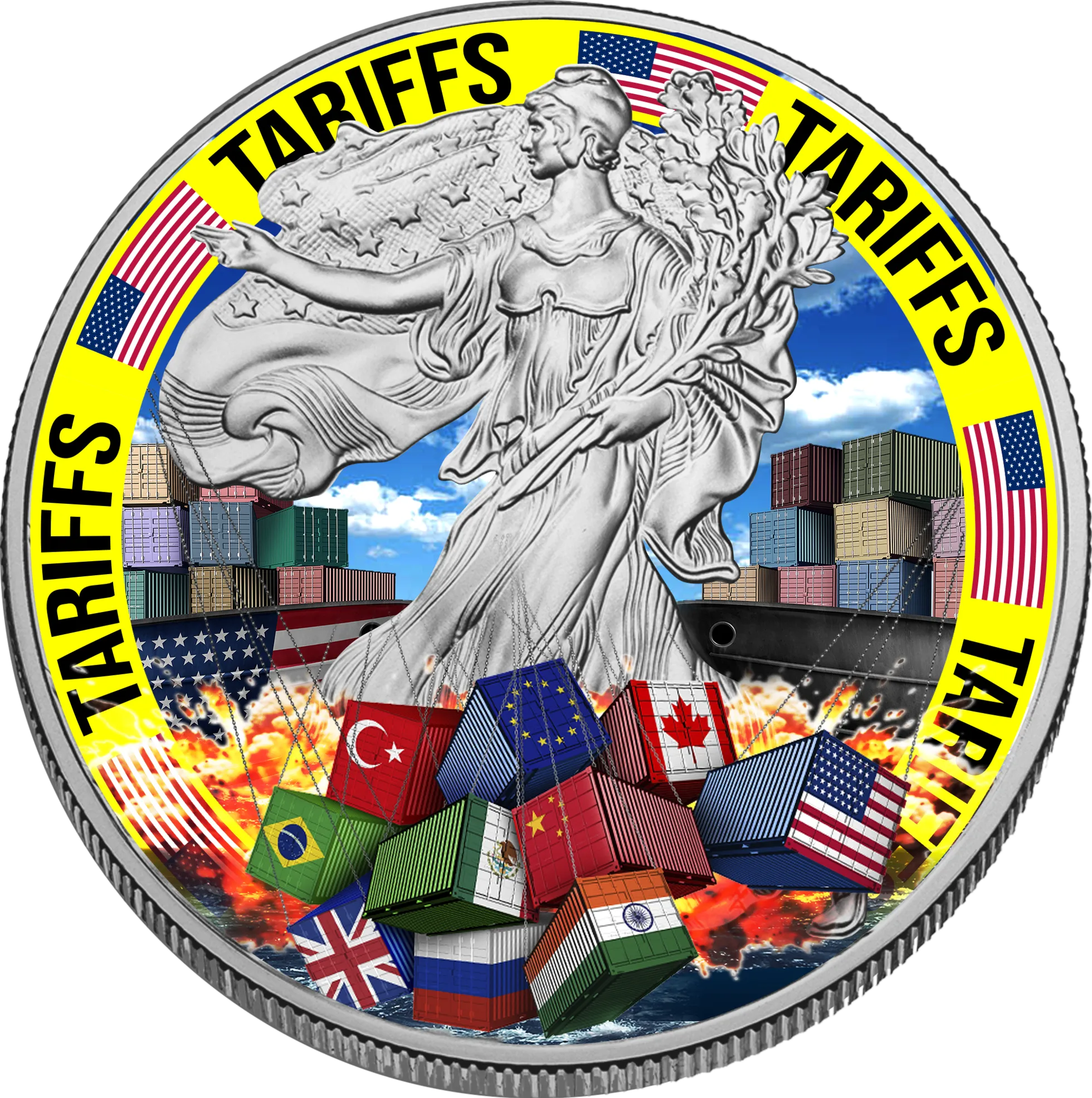 Deal of the week! 2025 U.S. Eagle The Trade War Edition 1 oz Silver Coin