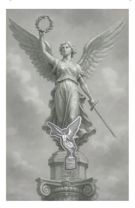In Stock! 2025 Shaped Angel of Mexico 1 gram Jumbo Silver in Card/Capsule
