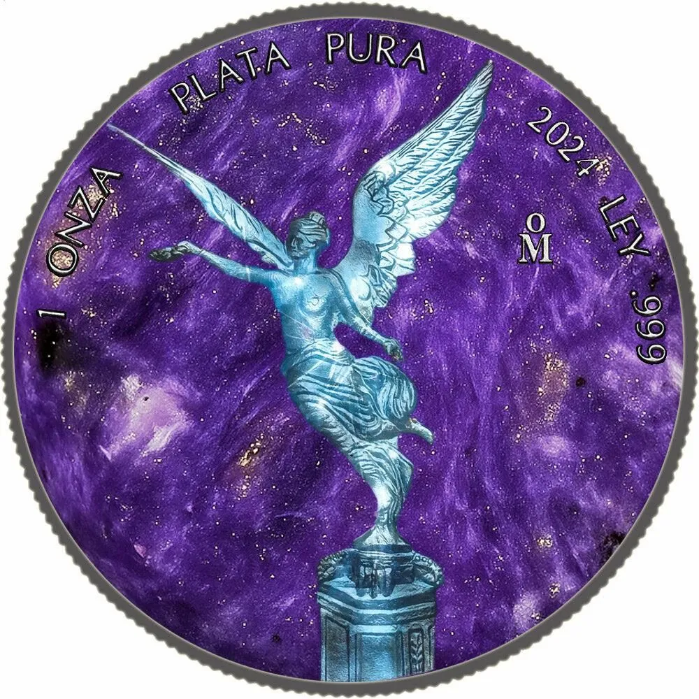 2024 Mexico Libertad Precious Gemstones Starry Charoite Edition 1 oz Silver Coin (09/04)