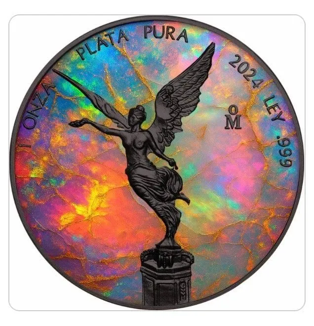 In Stock! 2024 Mexico Libertad Metal Galaxy Opal Edition 1 oz Silver Coin