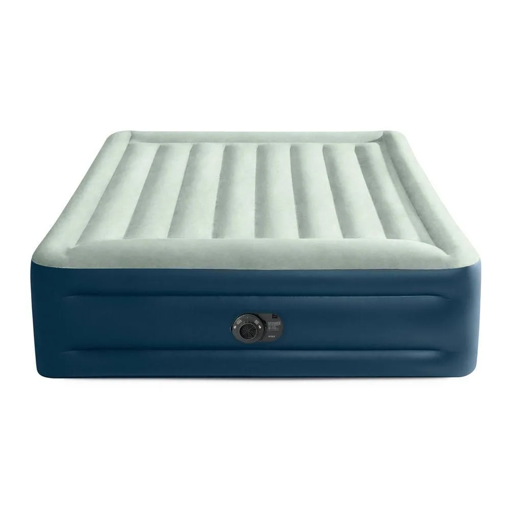 Open-box - Intex Elevated 18" Pillow Rest Queen Air Mattress with Internal Pump -