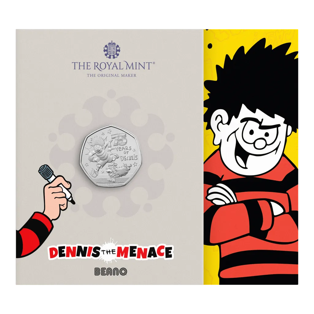 2026 Great Britain Dennis the Menace 75th Anniversary  8g CN Coin in Card