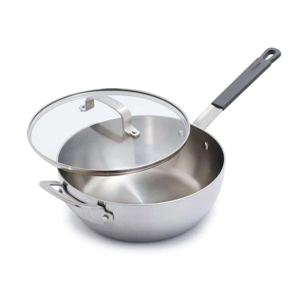 New without box - Bobby Flay 3.5qt Stainless Steel Covered Chef's Pan