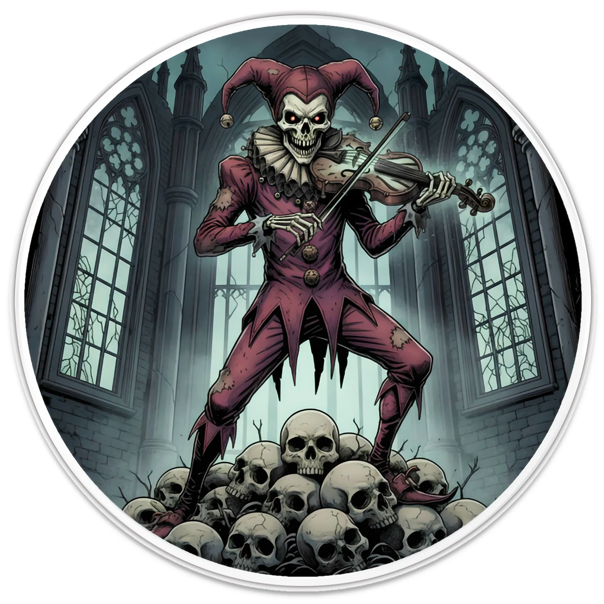 2025 Castronomics Dark Carnival Death's Fiddler Colorized 1 oz Silver Round