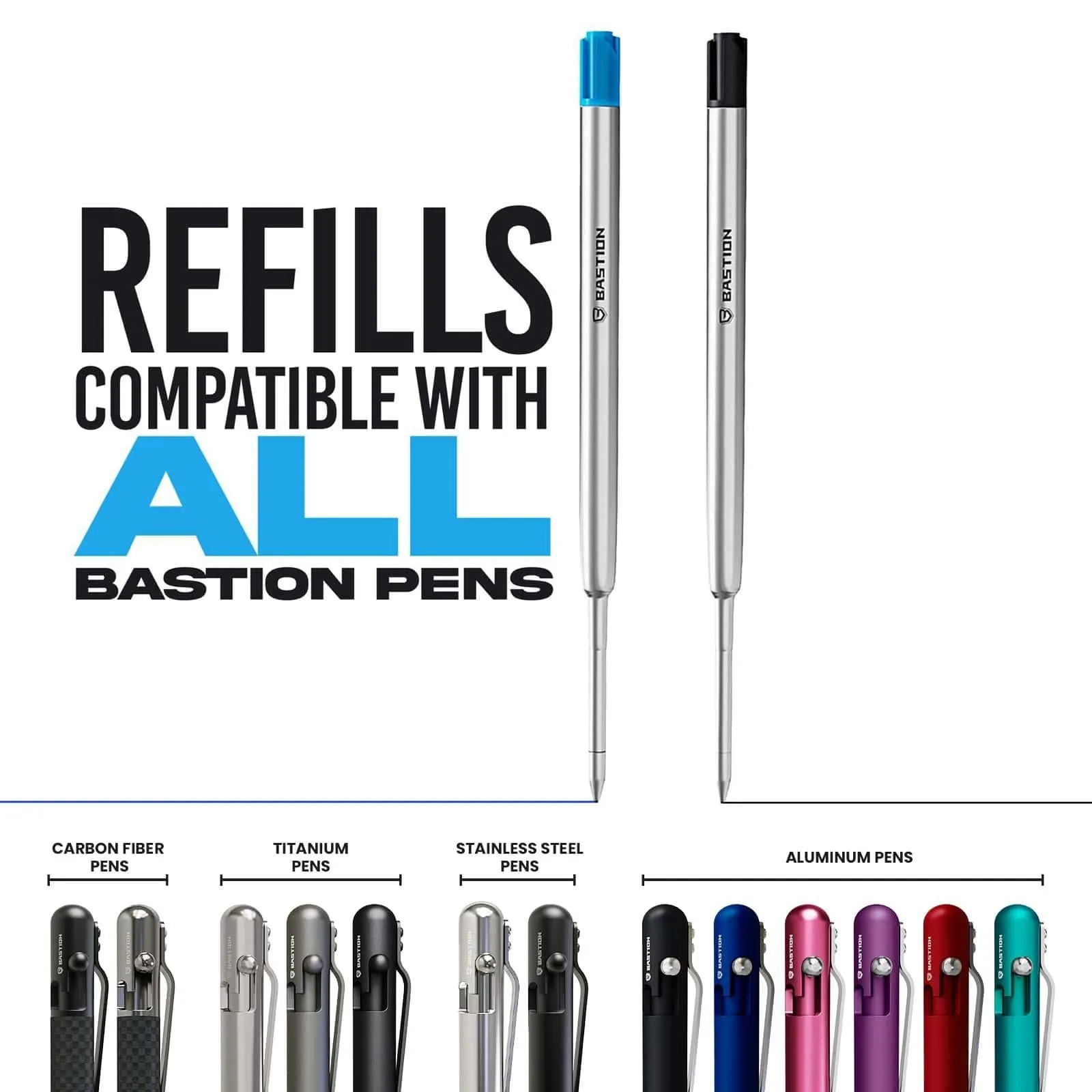 Replacement Ink Cartridge for Bolt Action Pen by Bastion®