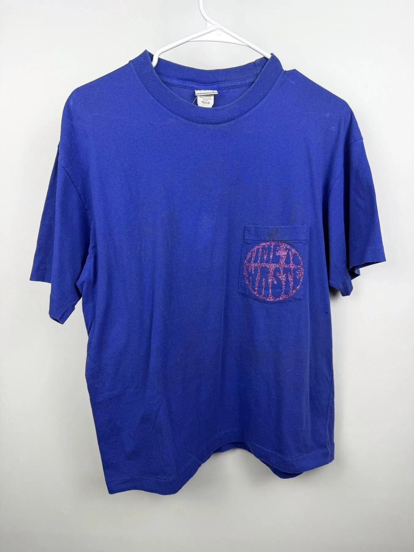 Time to Waste Pocket Tee, Blue & Thrashed (M/L)