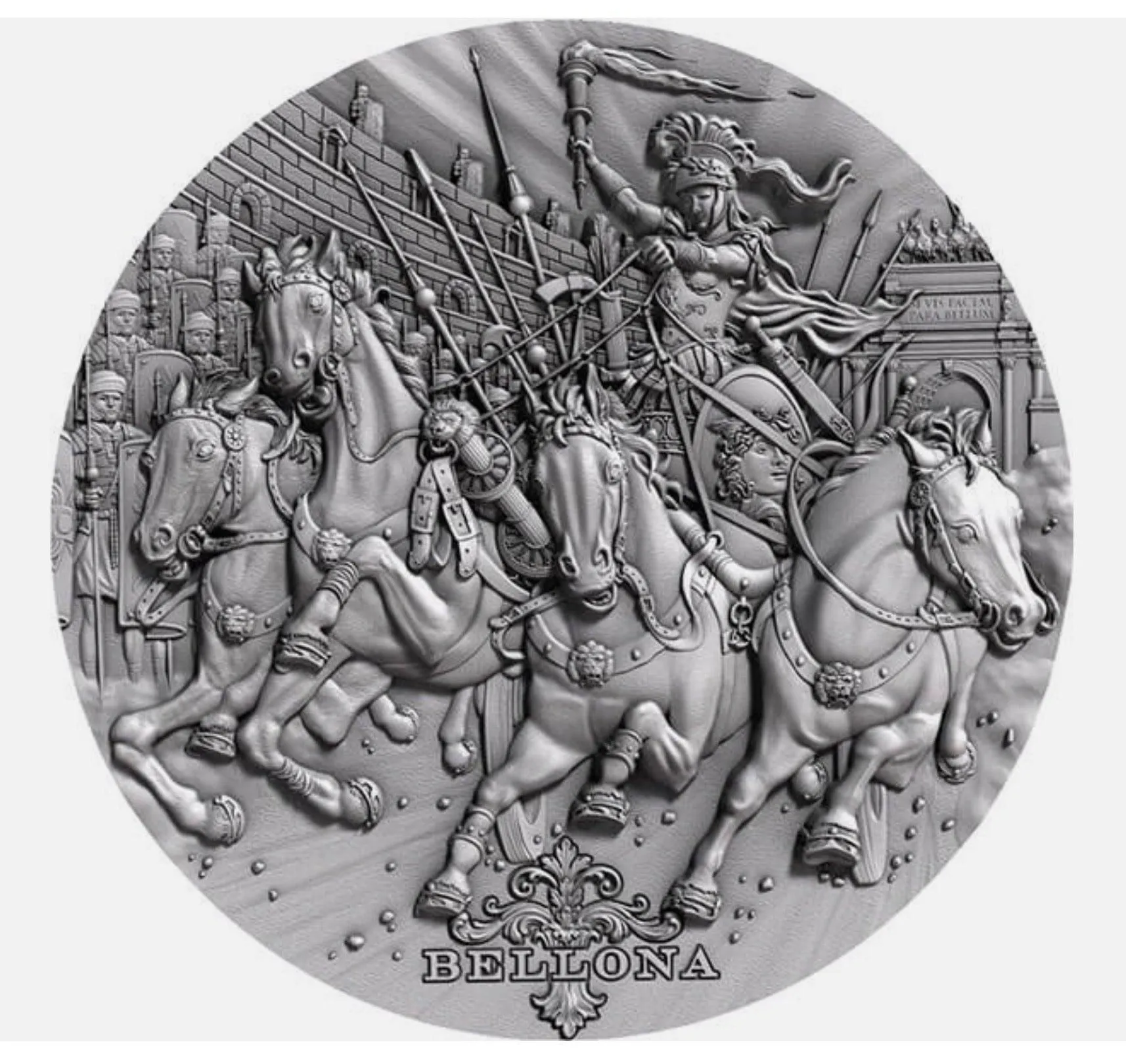 In Stock! 2018 Niue Bellona Roman Gods 2 oz Antique finish Silver Coin