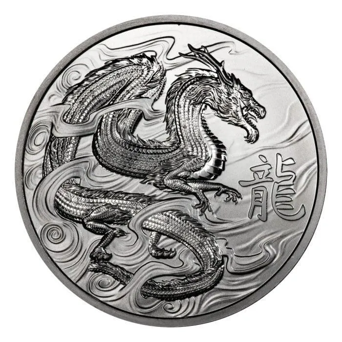 In Stock! 2024 Ascension Islands Lunar Dragon Proof 1 oz Silver Coin - OMP