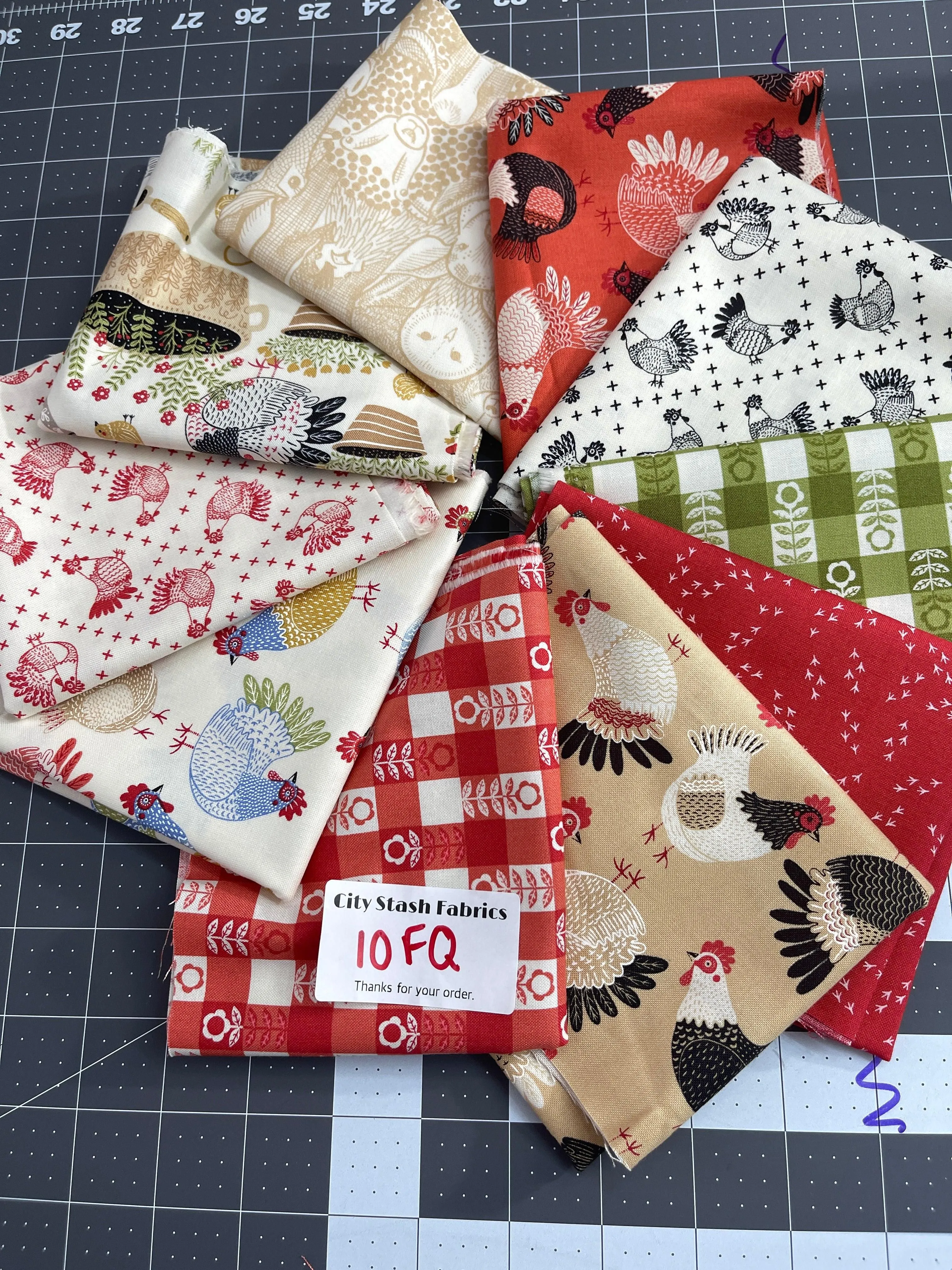 10 Fat Quarter Bundle The Henhouse Moda