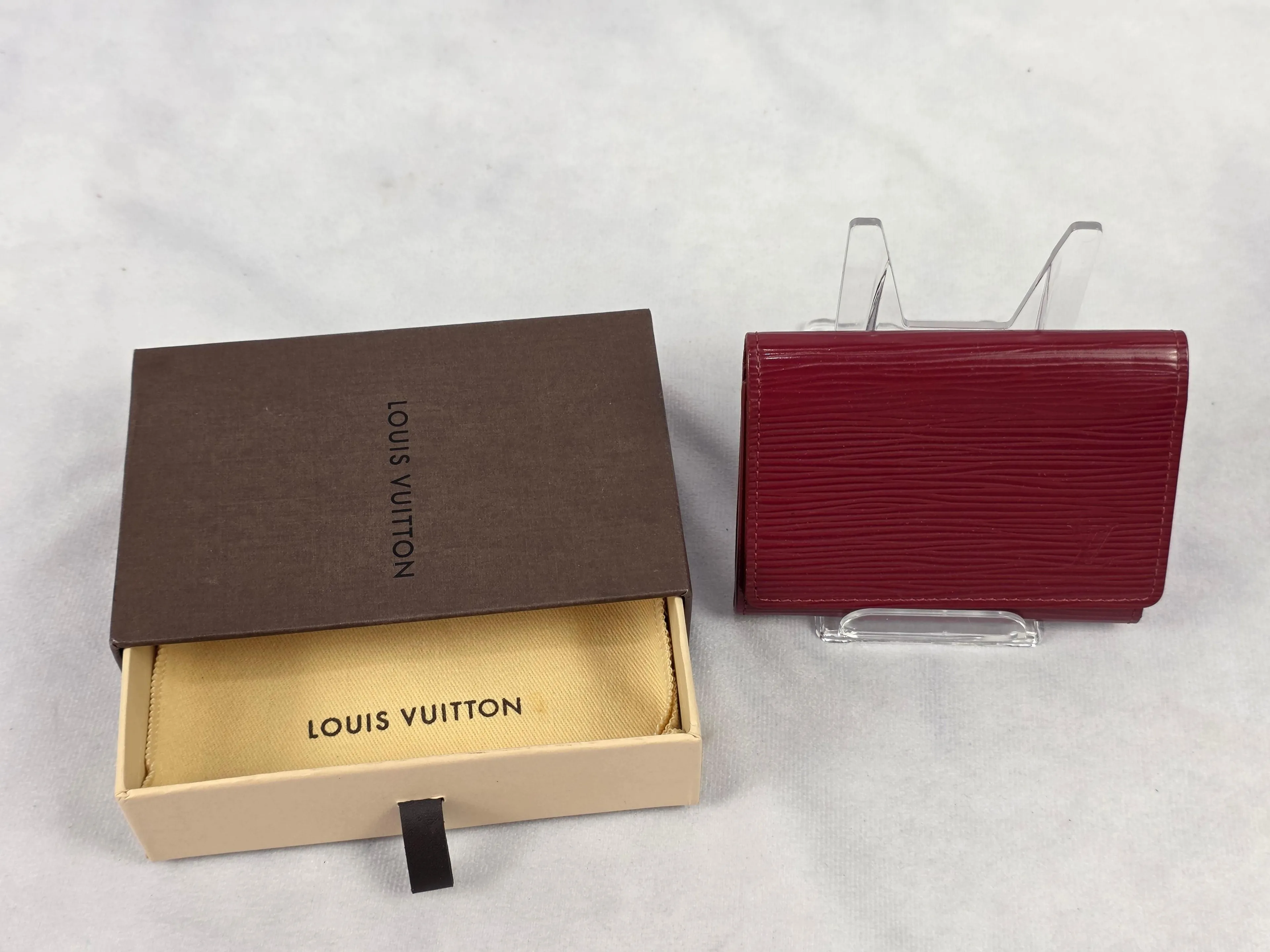 Louis Vuitton Castilian Red Epi Leather Business Card Holder