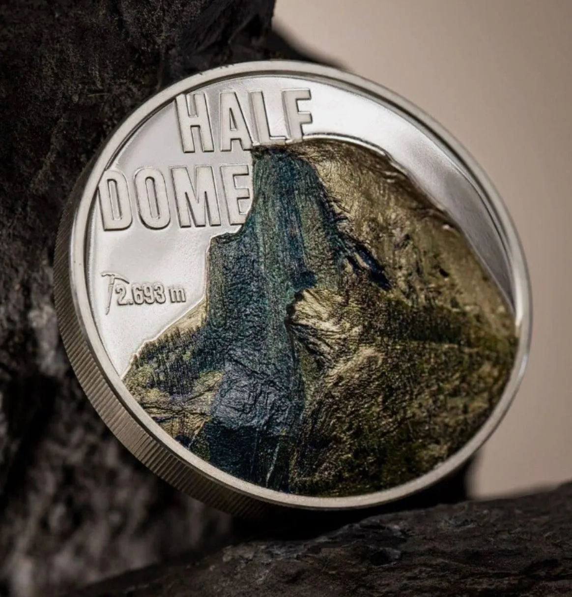 HALF DOME Mountains 2 Oz Silver Coin 10$ Cook Islands 2023