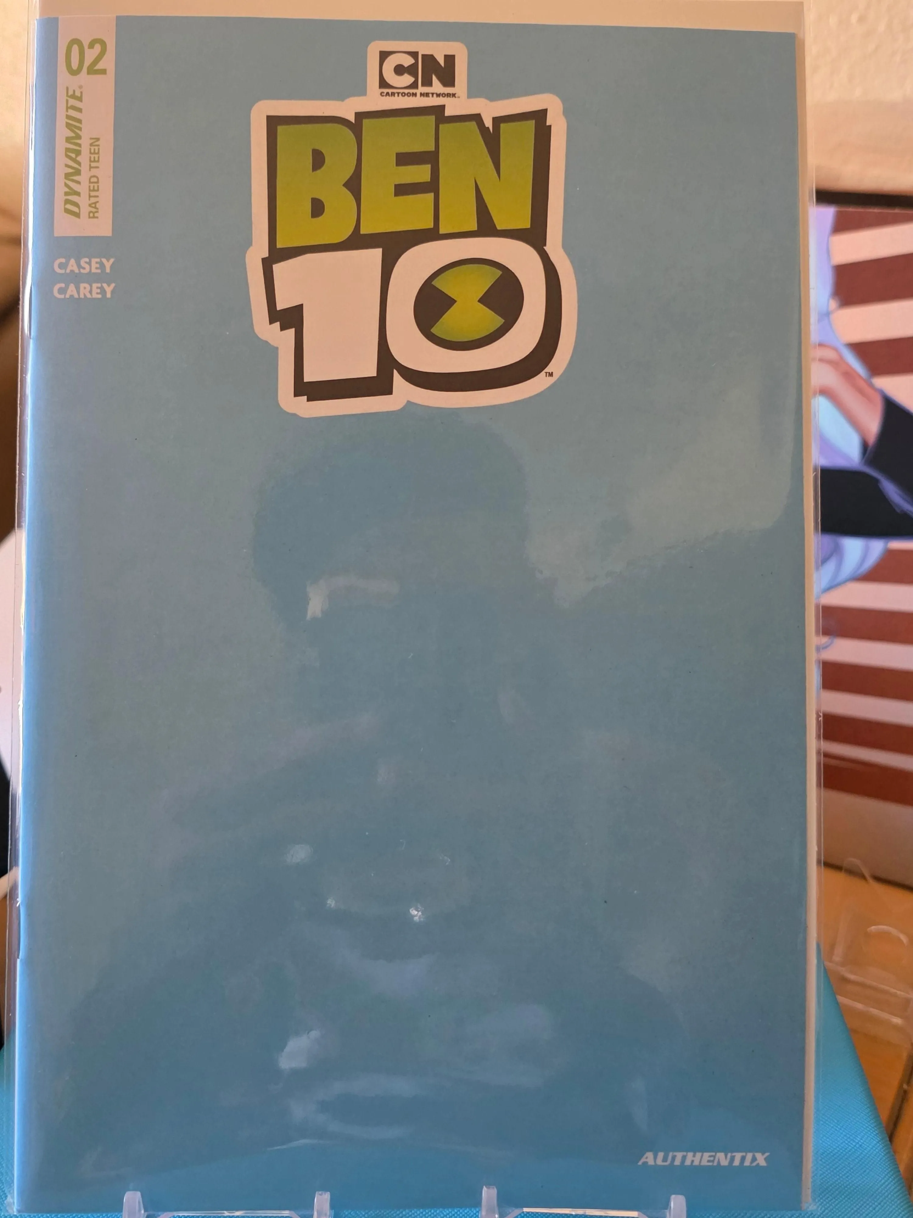 Ben 10 #2 Cover ZE Blue Blank Authentix Sketch Card Stock Variant 1st Stinkfly NM