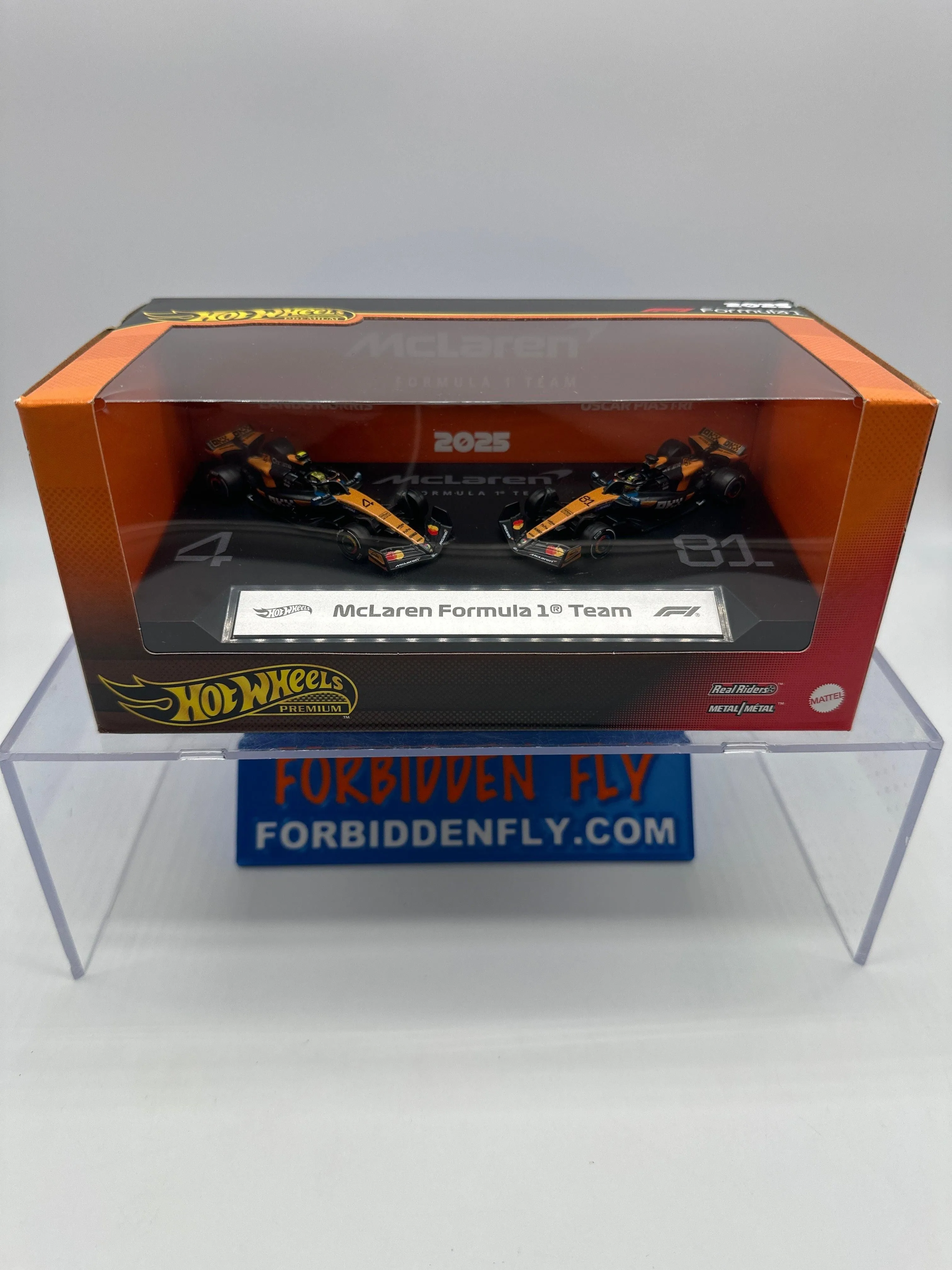 Hot Wheels 2025 Formula 1 Premium Series - Two Pack - McLaren Formula 1 (F1) Team (#4 Lando Norris & #81 Oscar Piastri)
