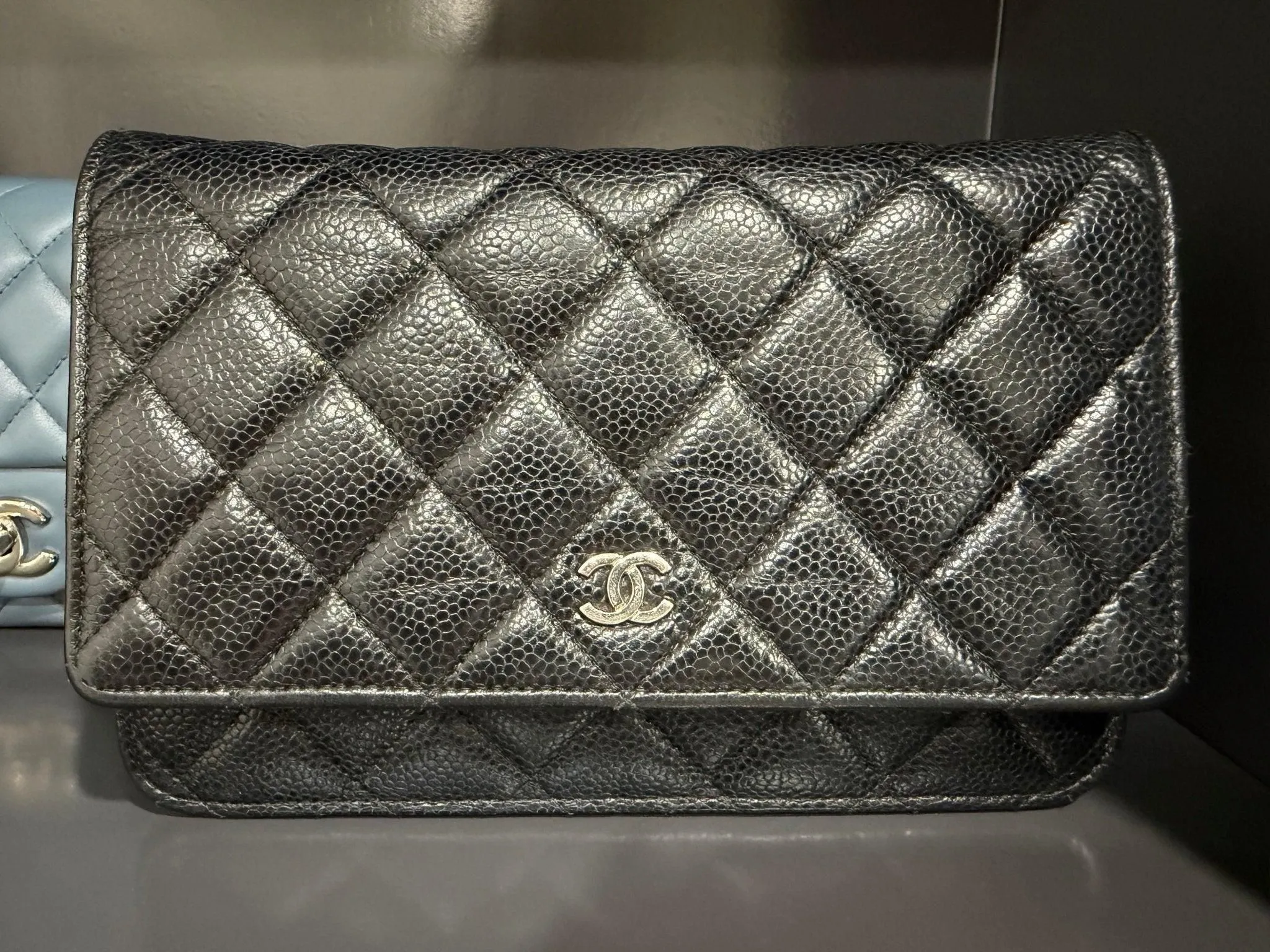 Chanel WOC Black Caviar Leather