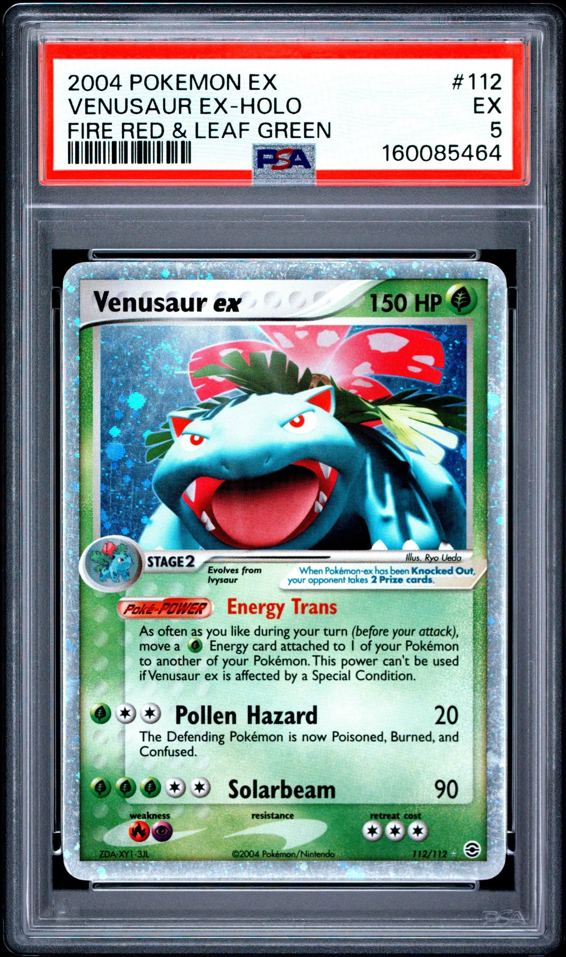 2004 Pokemon Ex Fire Red & Leaf Green #112 Venusaur Ex-Holo PSA 5