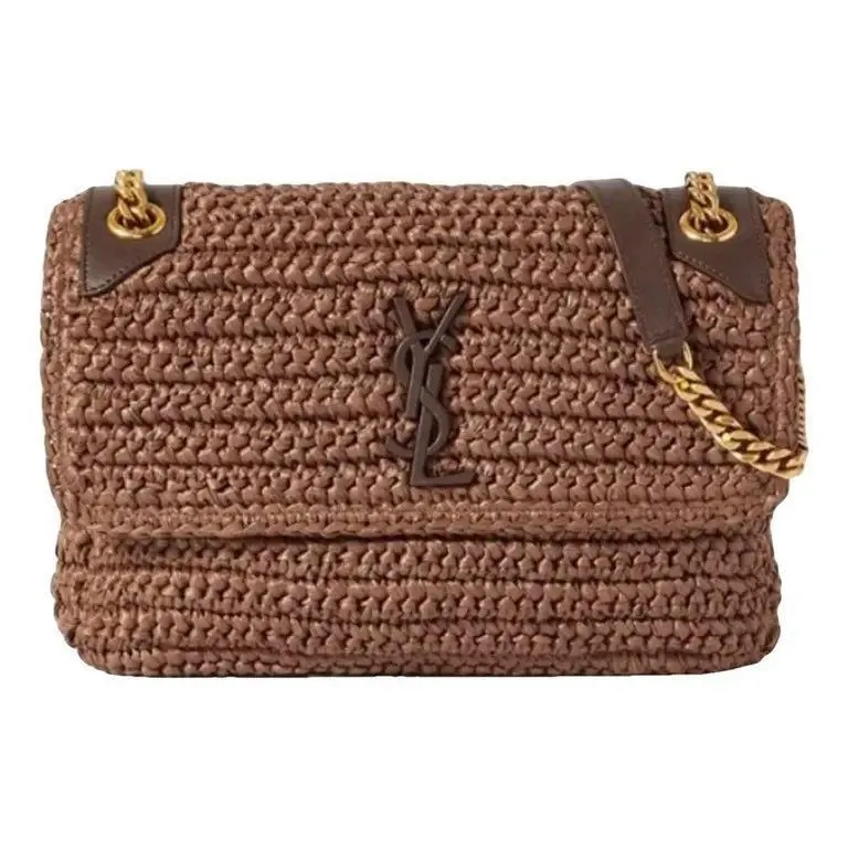YSL Niki Raffia Brown Wicker Medium