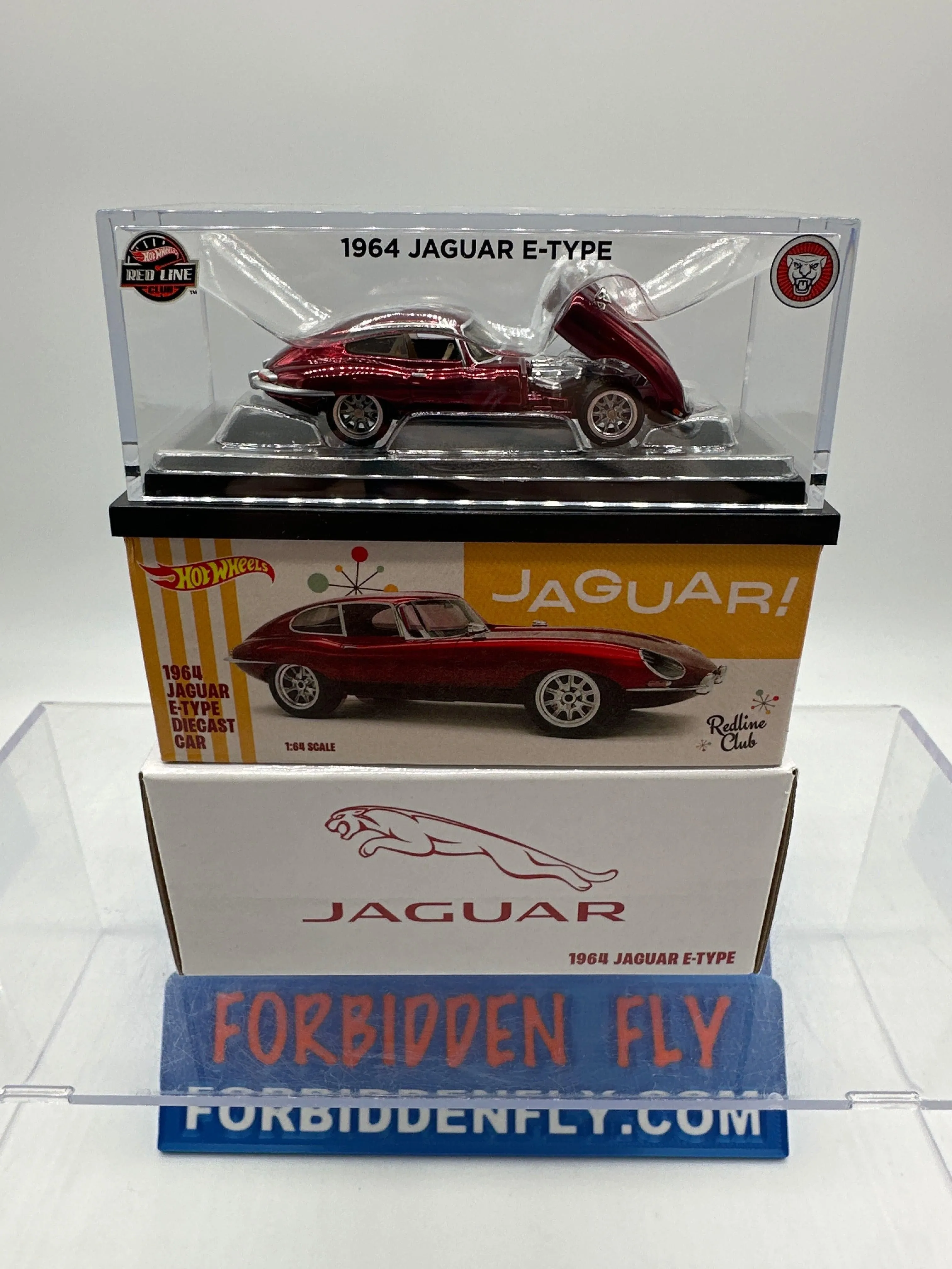 Hot Wheels RLC Red Line Club - 2025 Release - 1964 Jaguar E-Type - Oxblood Red