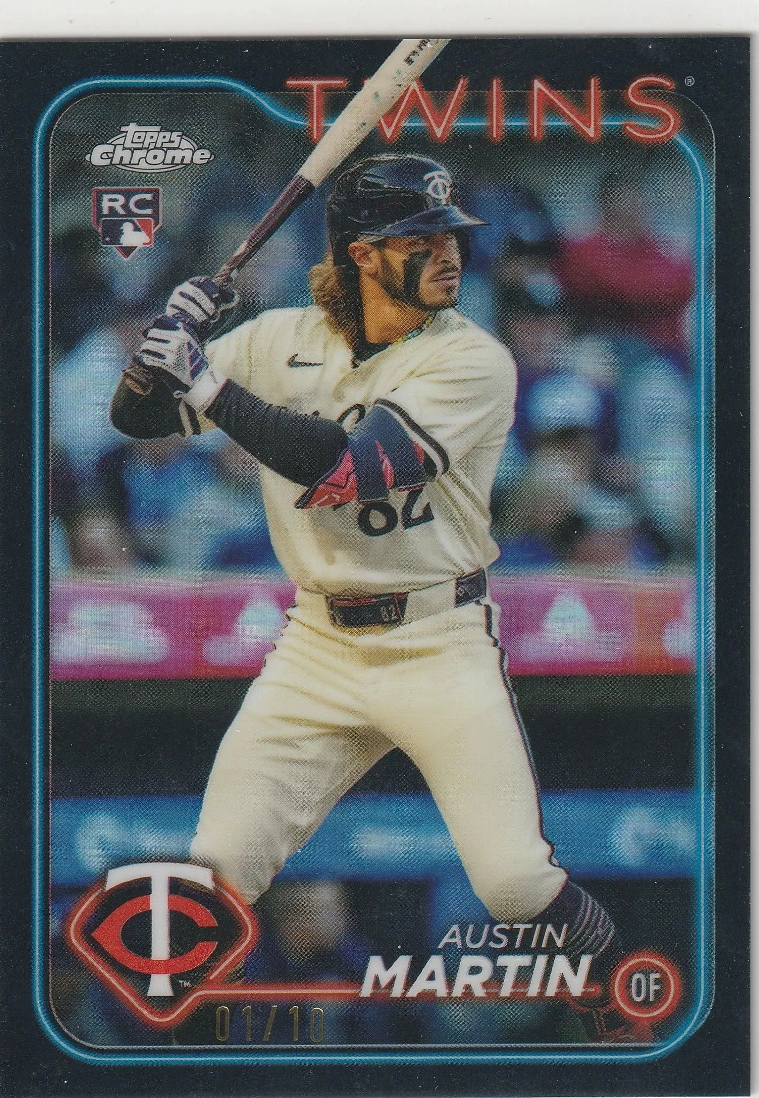 2024 Topps Chrome Update Austin Martin Black Parallel Rookie Card #01/10 USC172