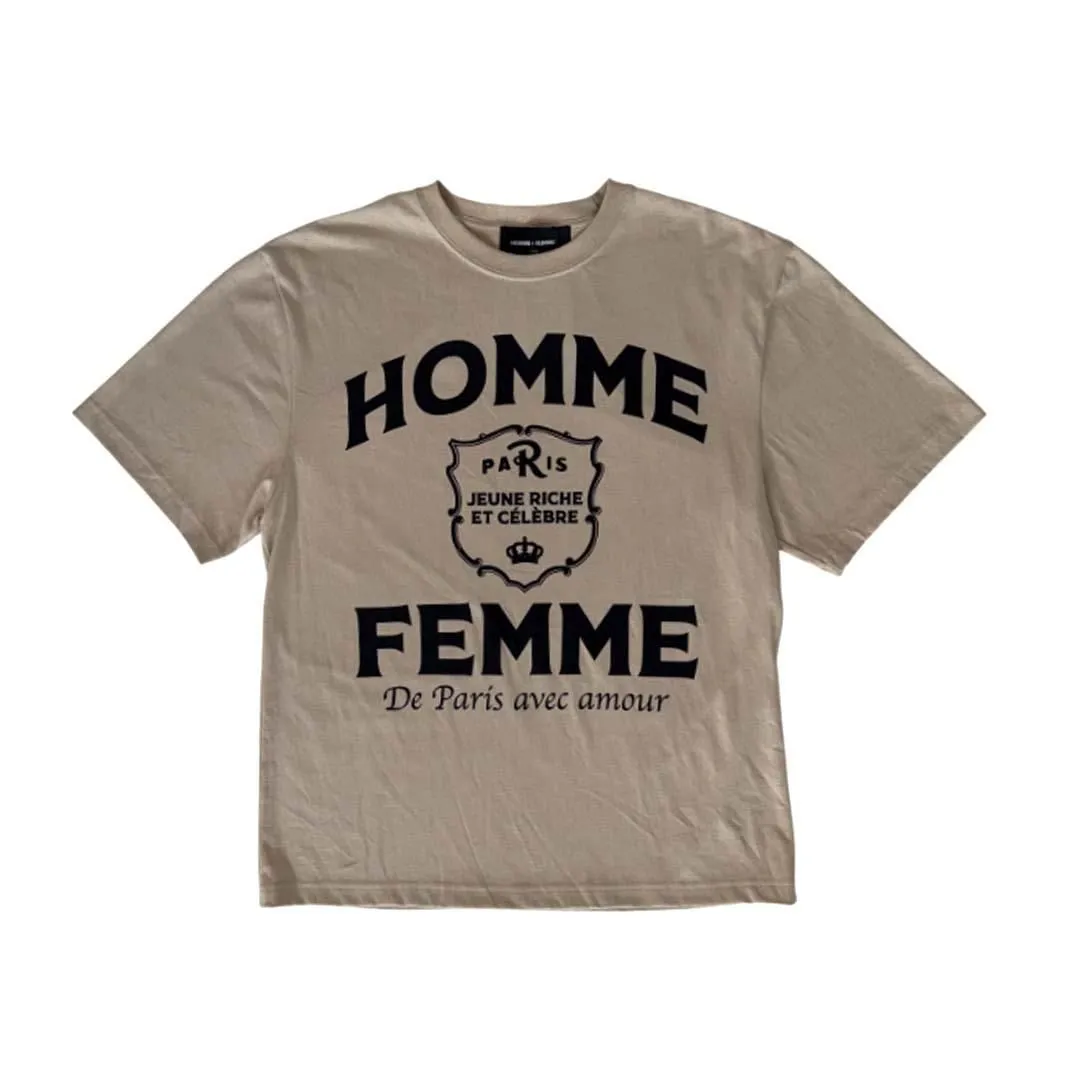 Homme Femme Paris Amour Cream Tee