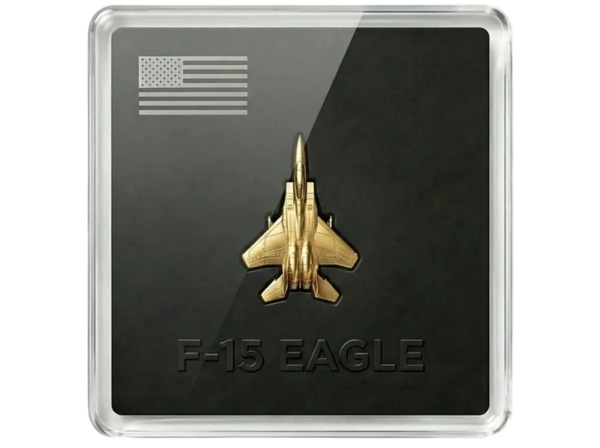 In Stock! F-15 Eagle Fighter Jet 1/20g Gold Medal