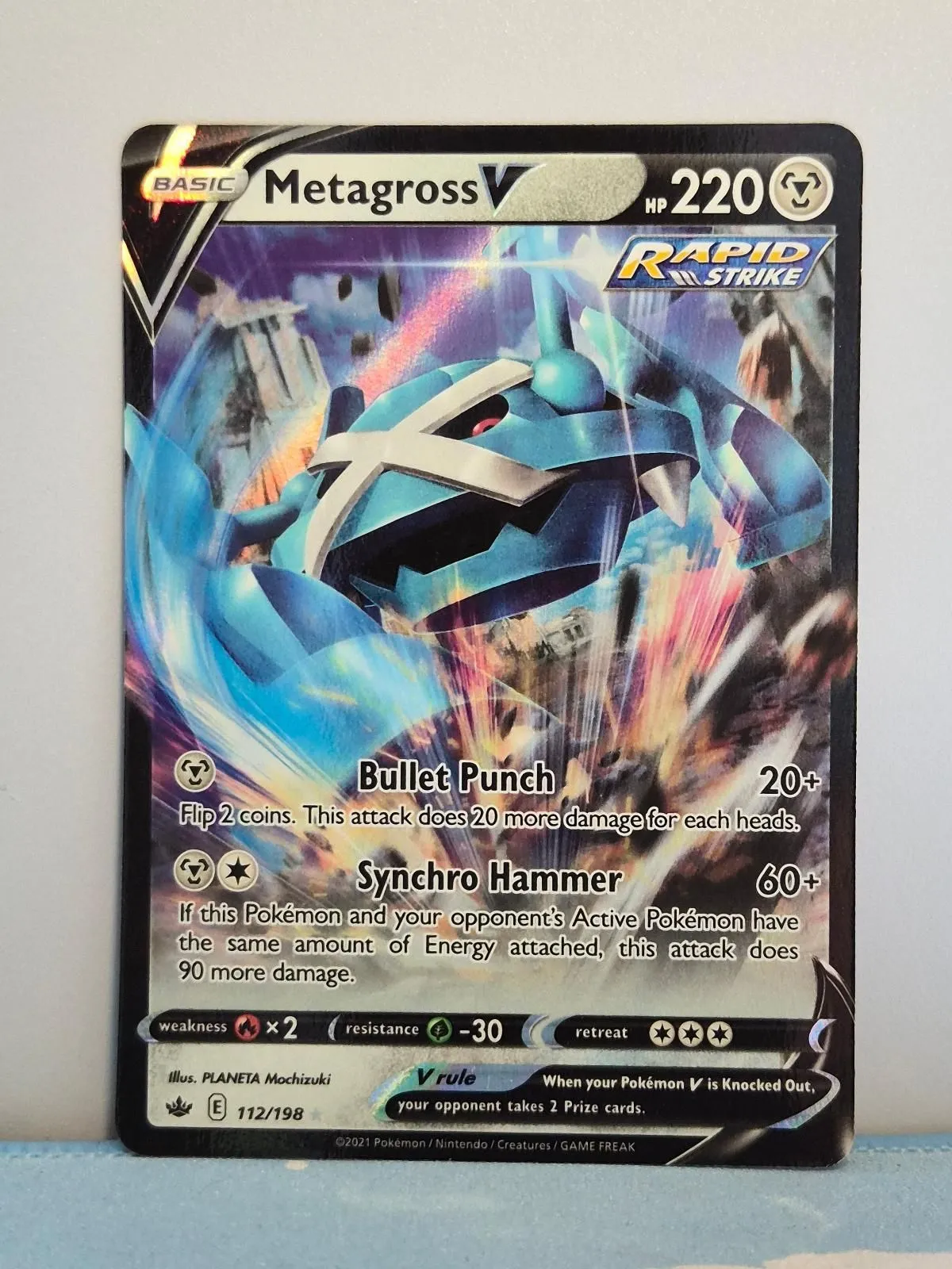 Metagross V 112/198 Holo Chilling Reign NM/M