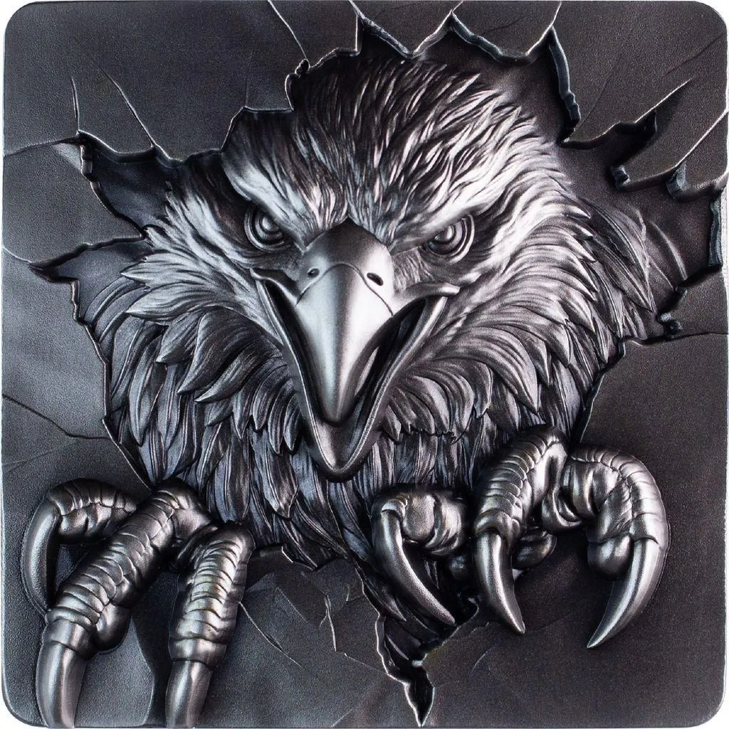 In Stock! 2025 Korean Furious Beasts Eagle Stacker 2 oz .999 Silver