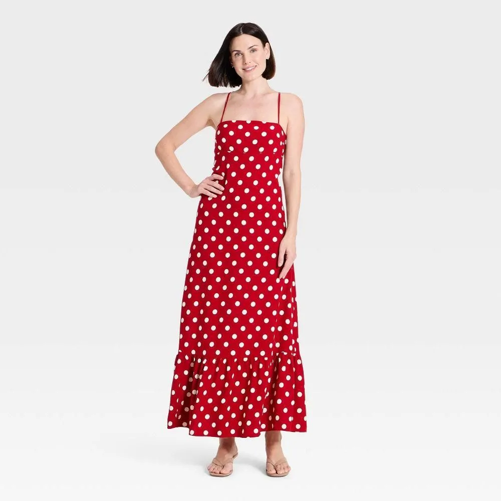 New without Tags - Women's Open-Back Maxi Dress - A New Day Red M