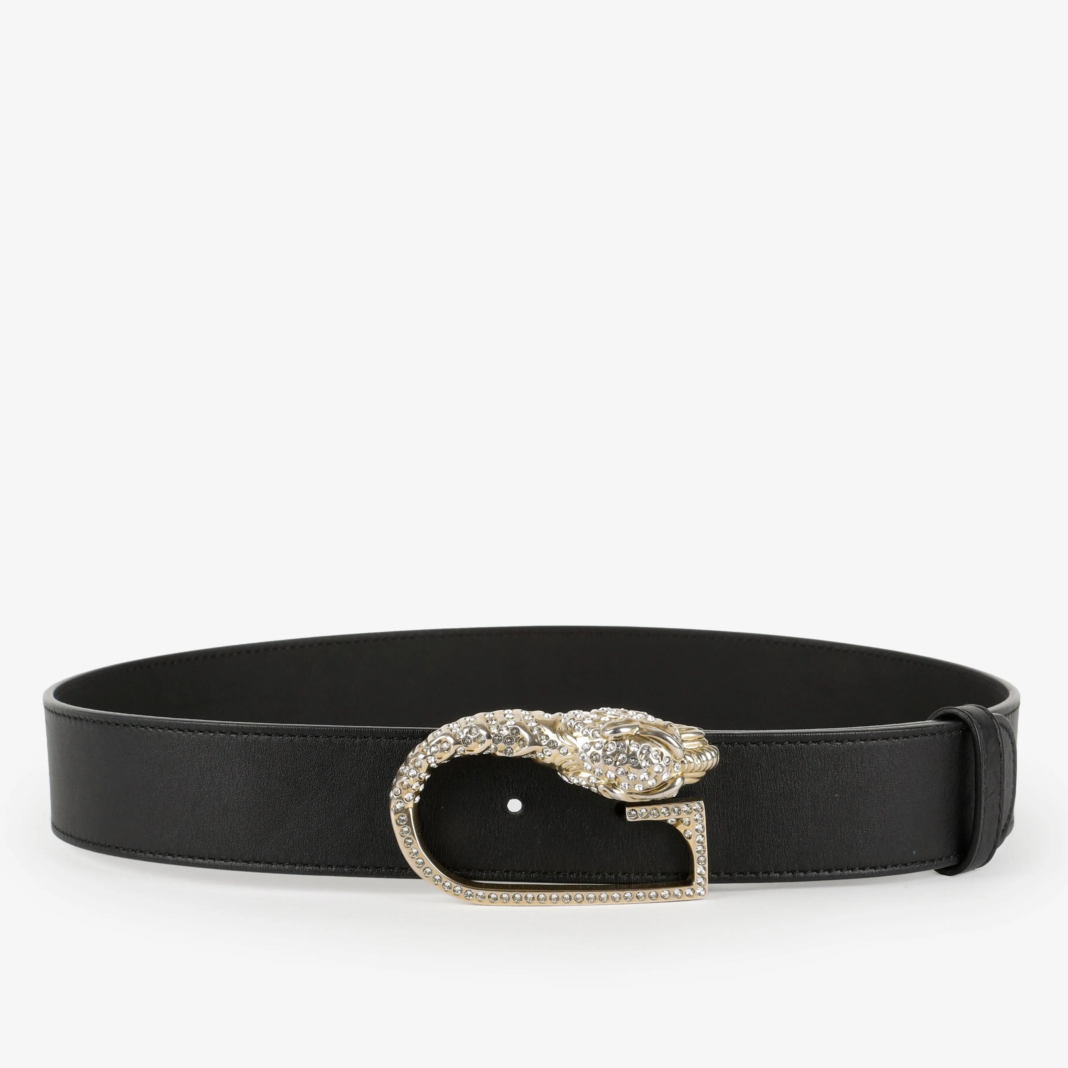 Tiger Head G Buckle Belt Size: 75