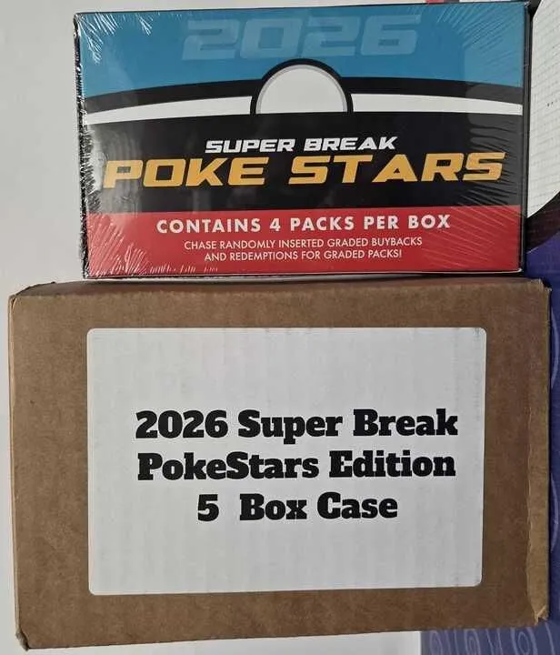 Pokemon 2026 Super Break Pokestars - Case of 5 Boxes
